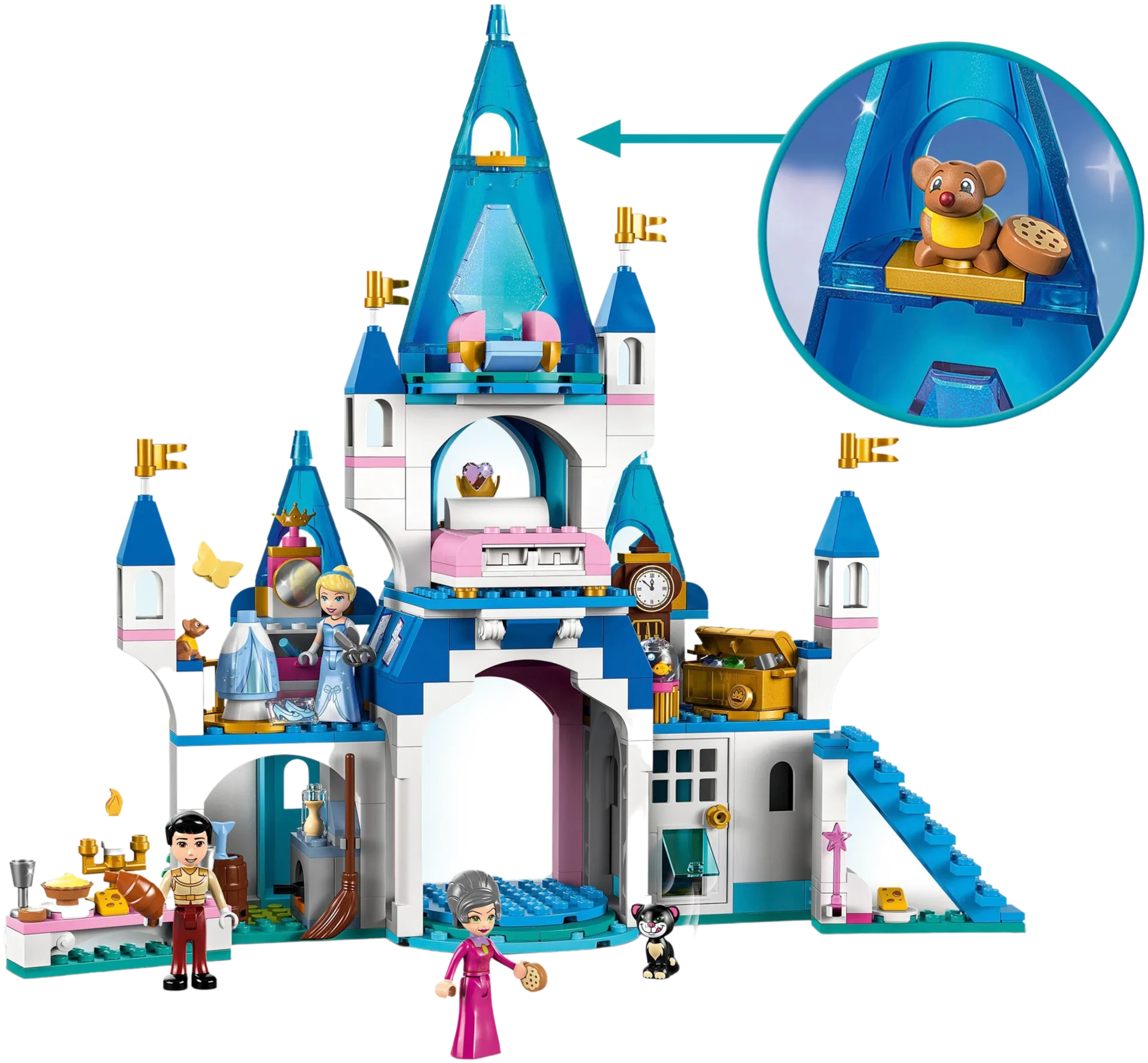 LEGO® Disney Princess™ 43206 Tuhkimon ja prinssi Uljaan linna - 3