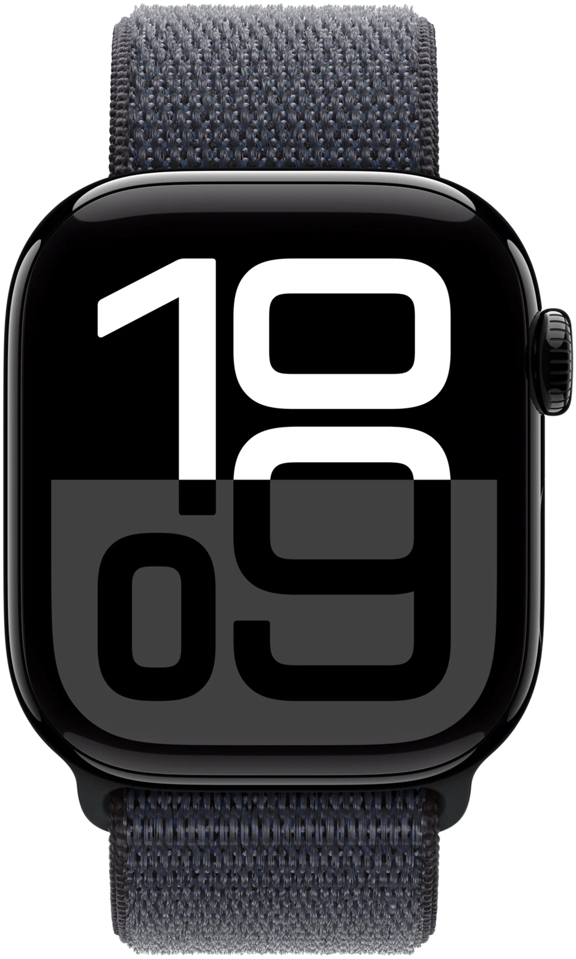 Apple Watch Series 10 GPS 42mm Jet Black alumiinikotelo, Ink Sport Loop ranneke - MWWG3QN/A - 1