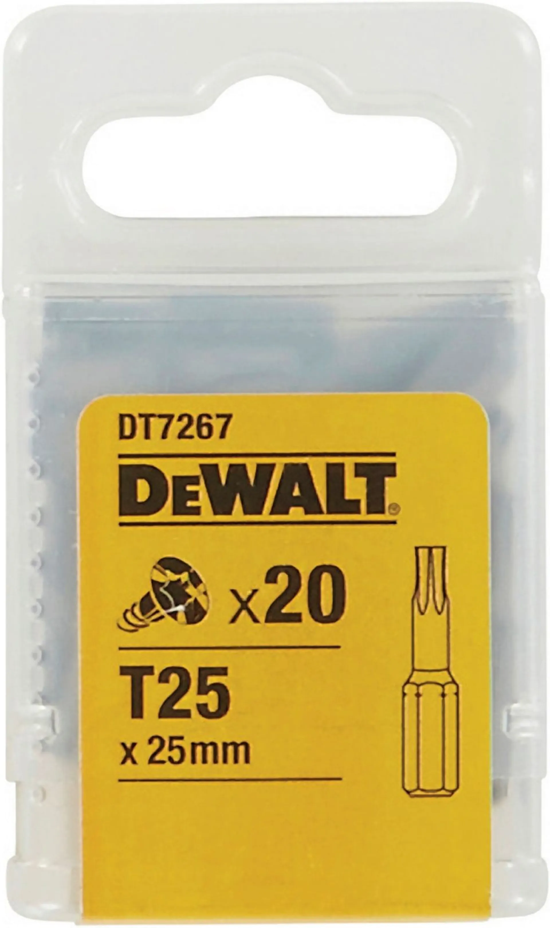Ruuvauskärkiä Torx-ruuveille DEWALT DT7267 25 mm, T25, 20 kpl