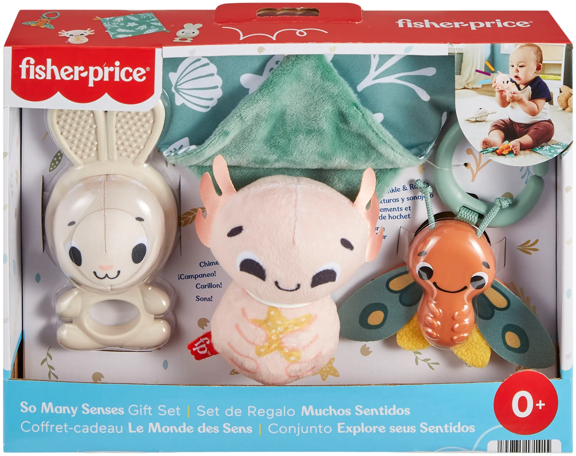 Fisher-Price Sensimals So Many Senses lahjapakkaus vauvalle - 1