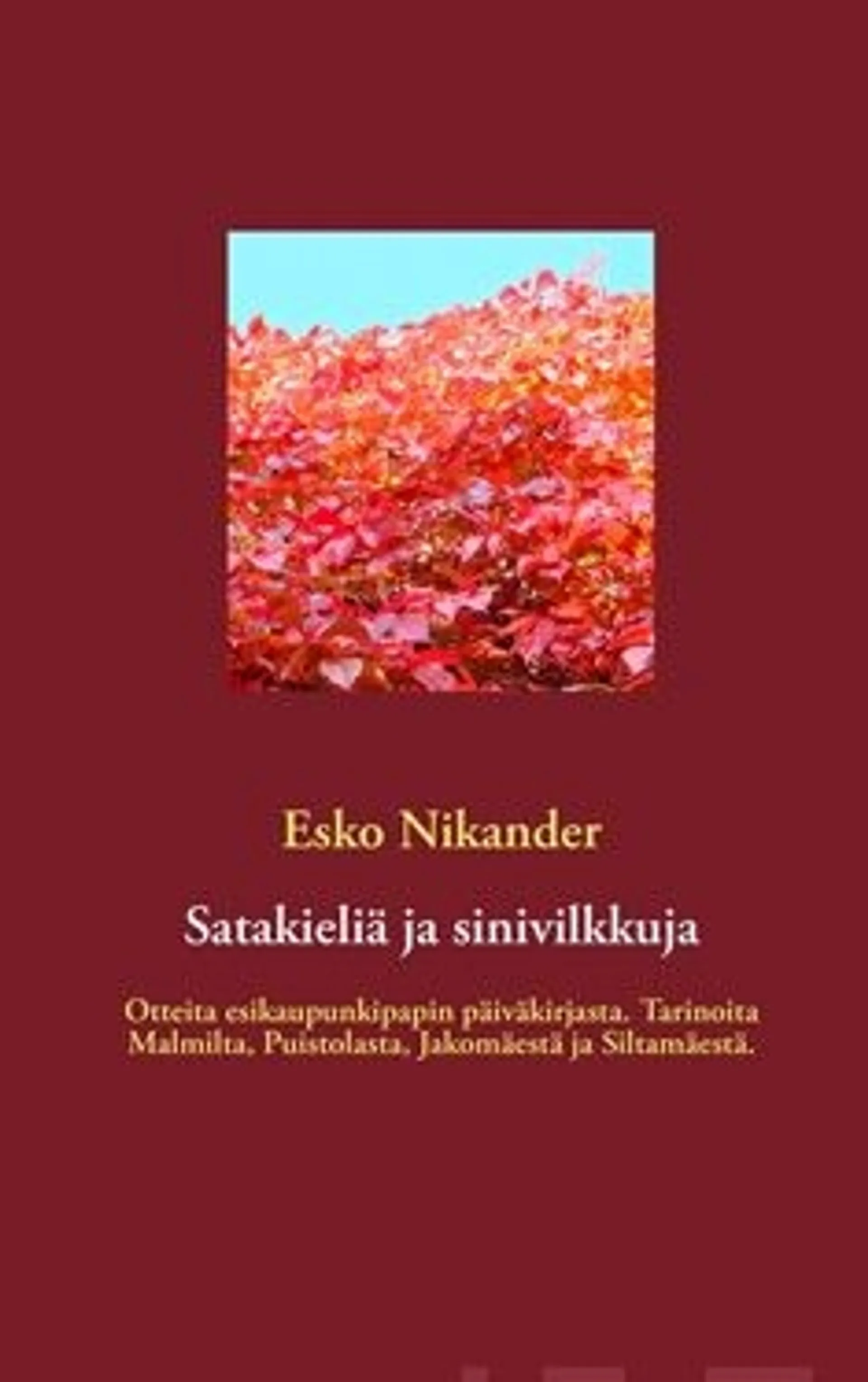 Nikander, Satakieliä ja sinivilkkuja - otteita esikaupunkipapin päiväkirjasta : tarinoita Malmilta, Puistolasta, Jakomäestä ja Siltamäestä