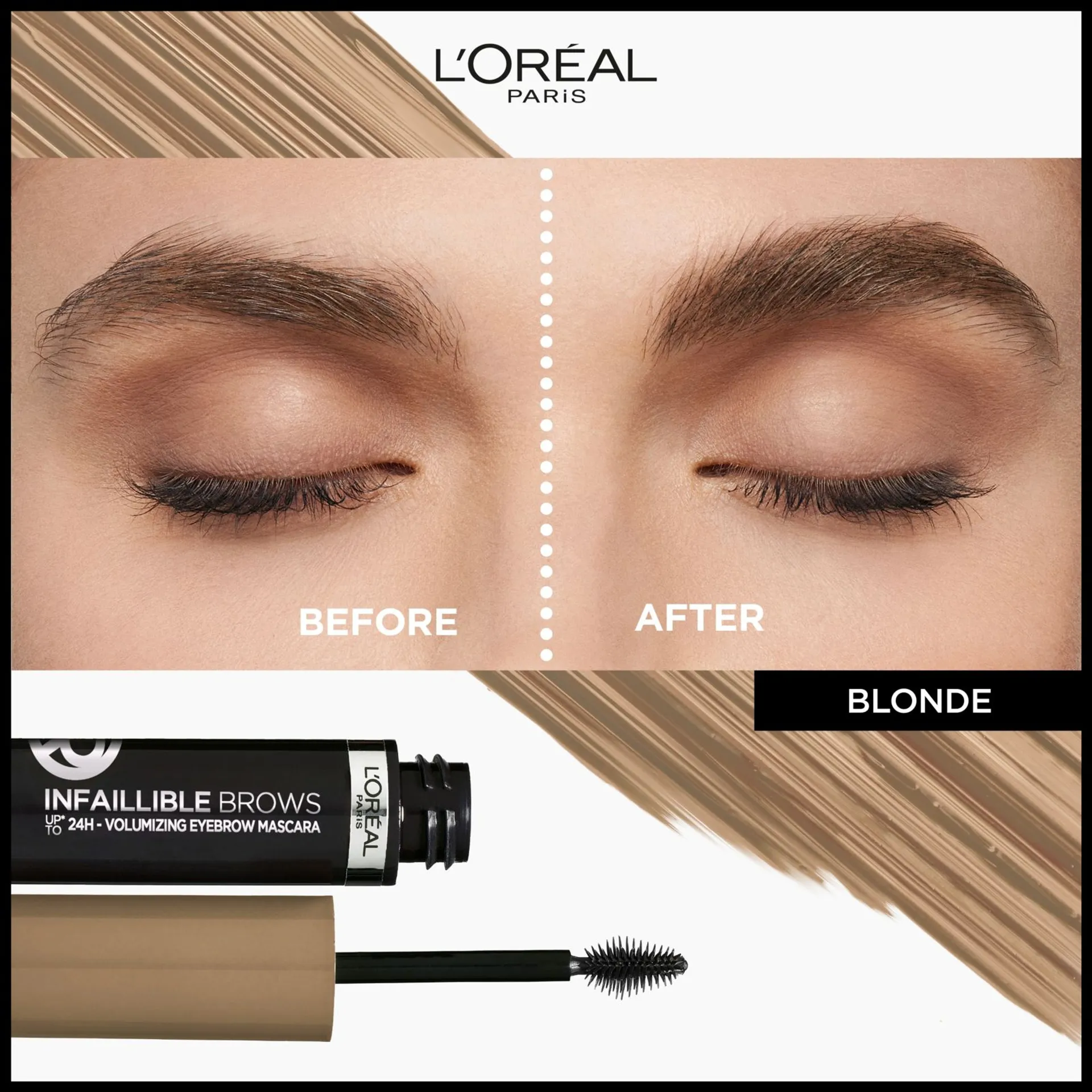 L'Oréal Paris Infaillible Brows 24H Volumizing Eyebrow 7.0 Blonde kulmamaskara 5ml - 4