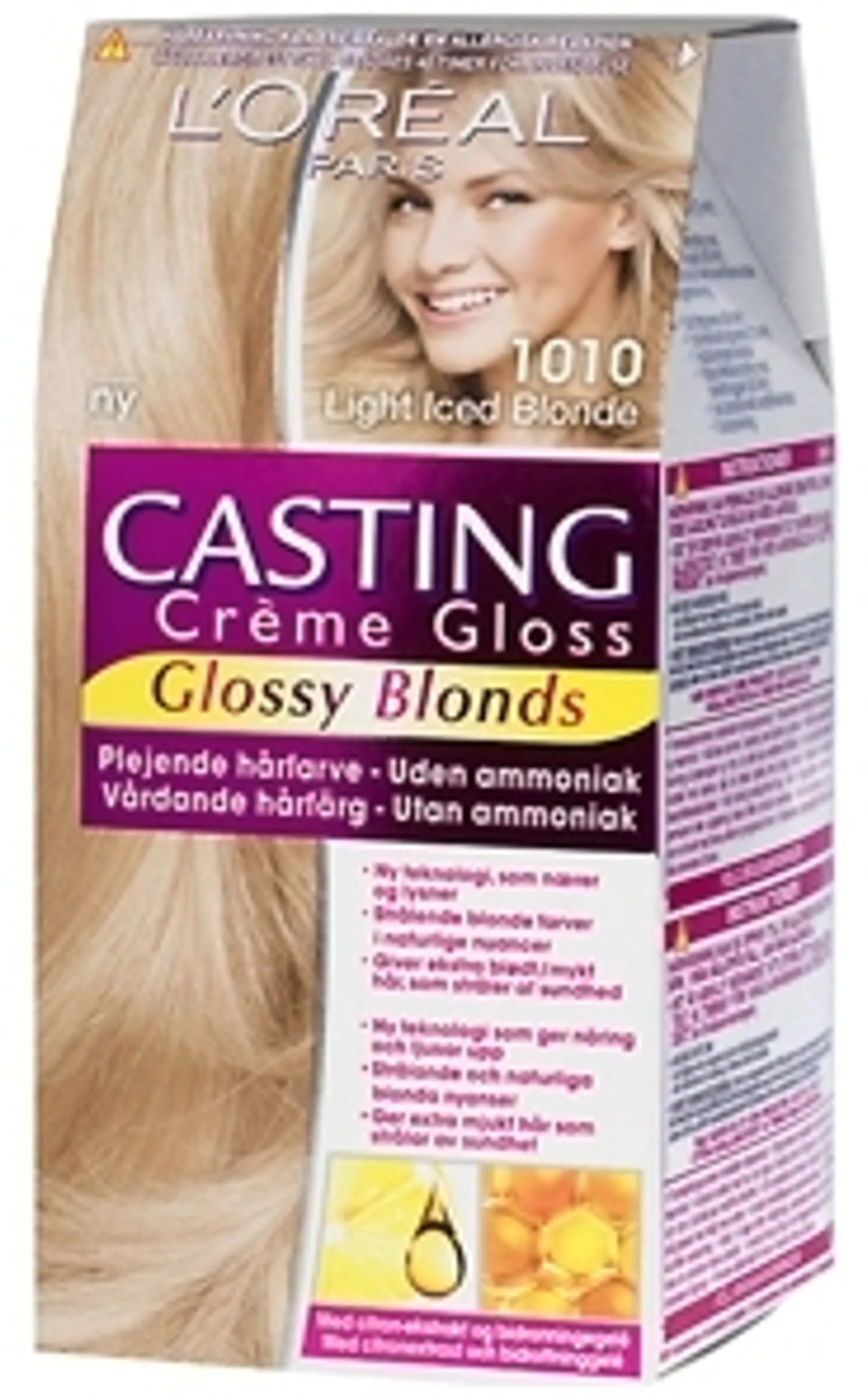 L'Oréal Paris Casting Crème Gloss Glossy Blonds 1010 Light Iced Blonde Kirkas Tuhkanvaalea kevytväri 1kpl - 1