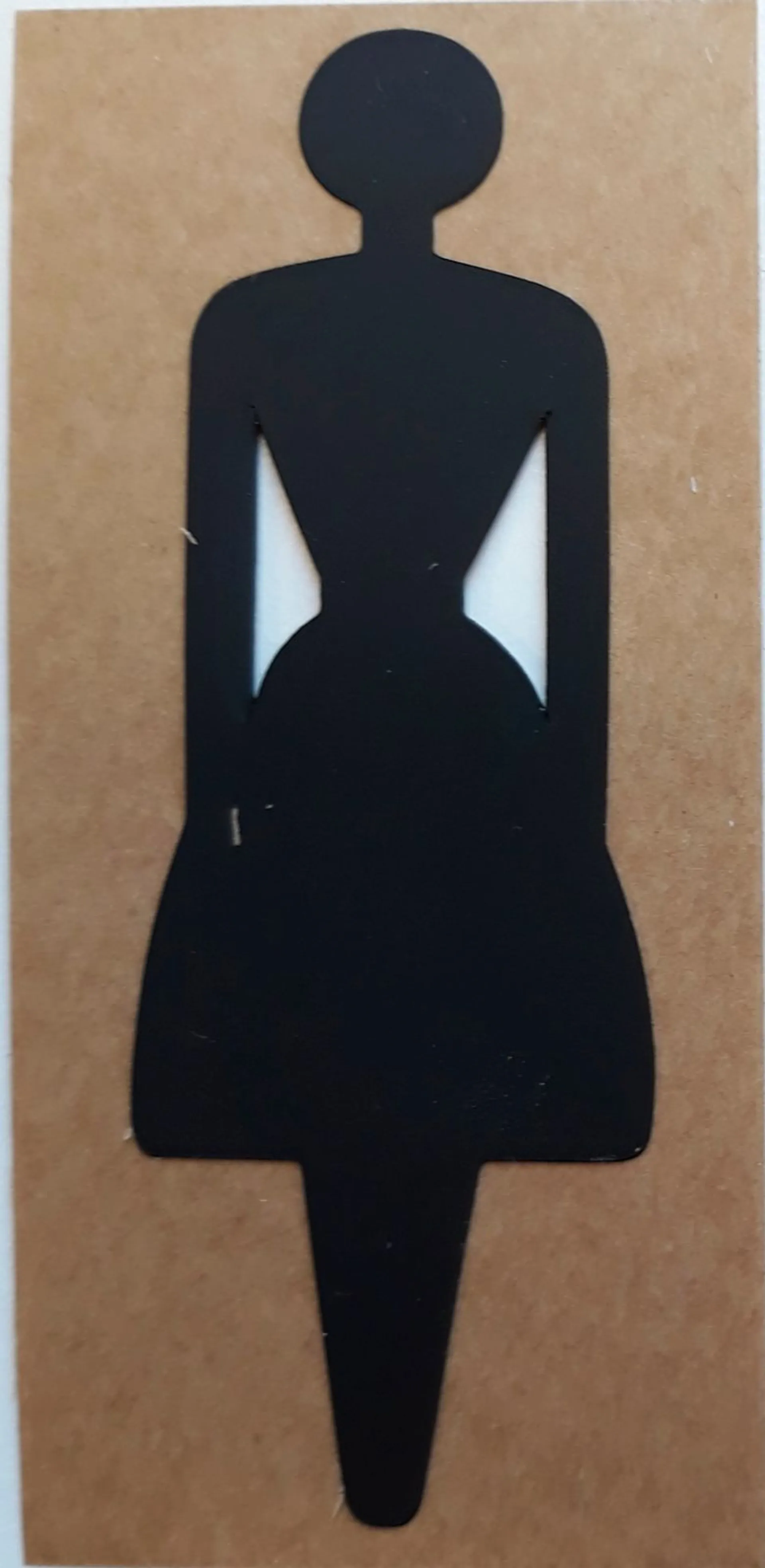 Symboli musta 100 mm WC nainen Hartplastic