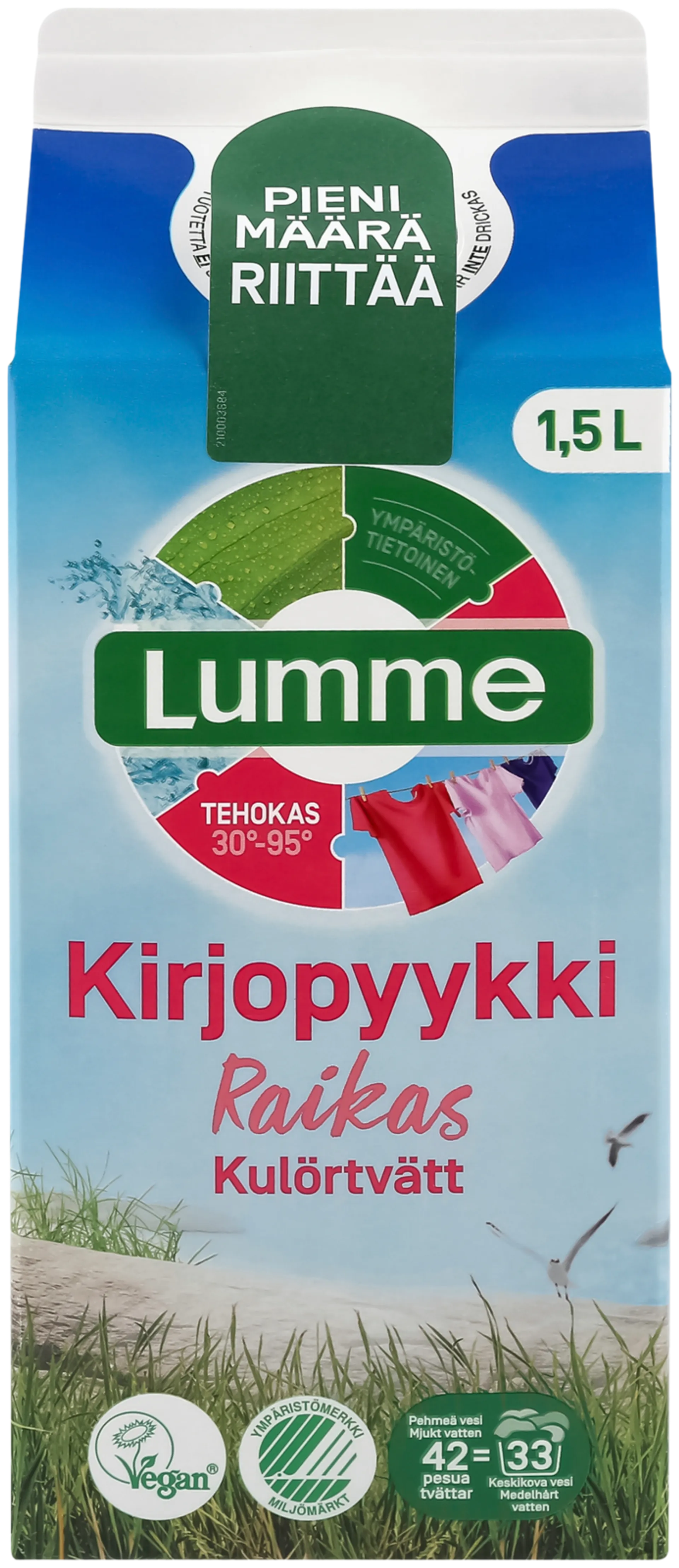 Lumme Kirjopyykki Raikas tiivistetty pyykinpesuneste 1500ml