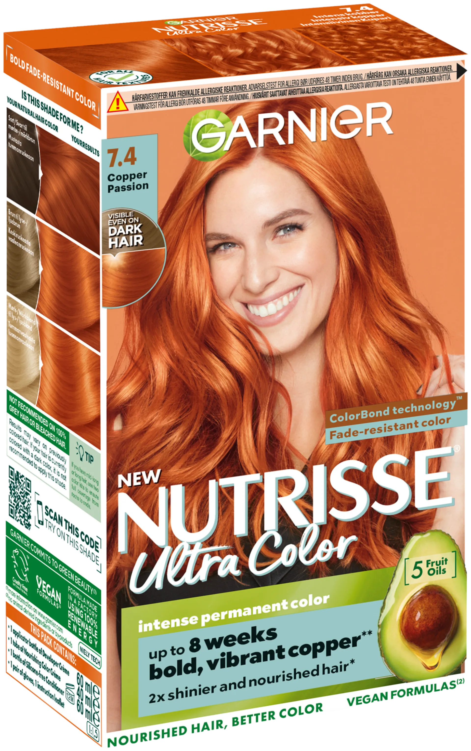 Garnier Nutrisse Ultra Color 7.4 Intensiivinen kupari kestoväri 1kpl - 2