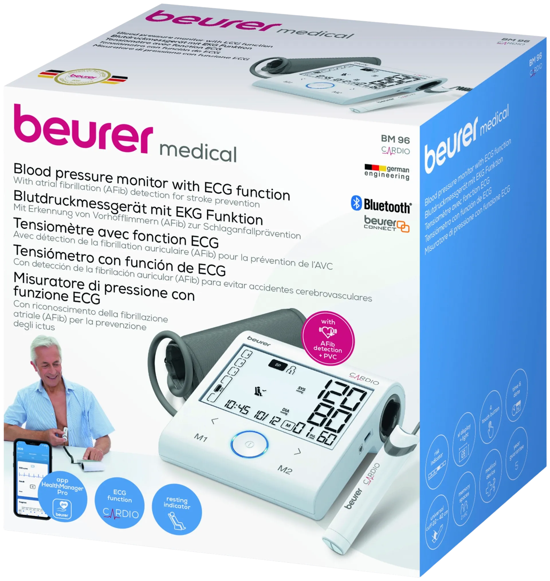 Beurer Verenpainemittari BM96 Cardio Bluetooth, EKG - 4