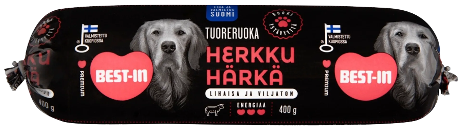 Best-In Herkku Härkä Koiran Tuoreruoka 400g - 1
