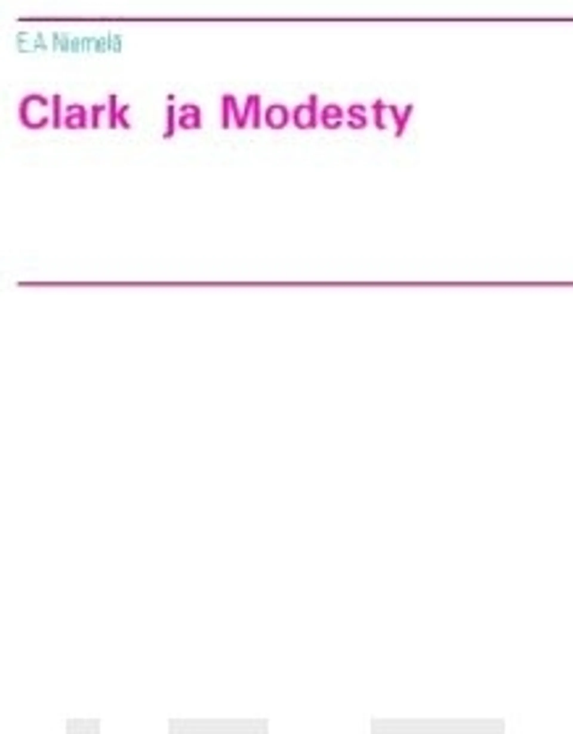 Niemelä, Clark  ja Modesty