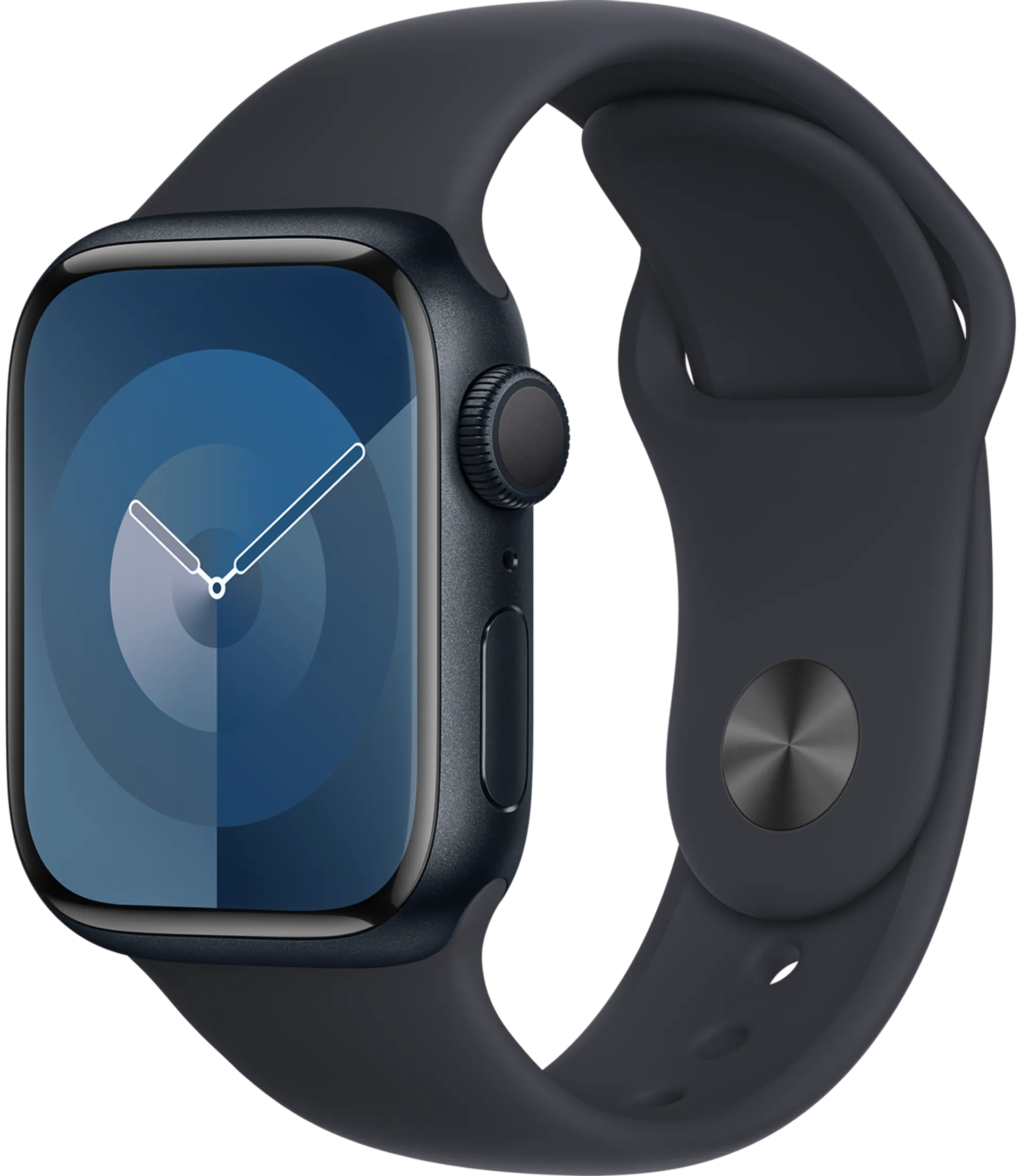 Apple watch Series 9 GPS 41mm keskiyönsininen alumiinikotelo keskiyönsininen urheiluranneke - S/M MR8W3KS/A