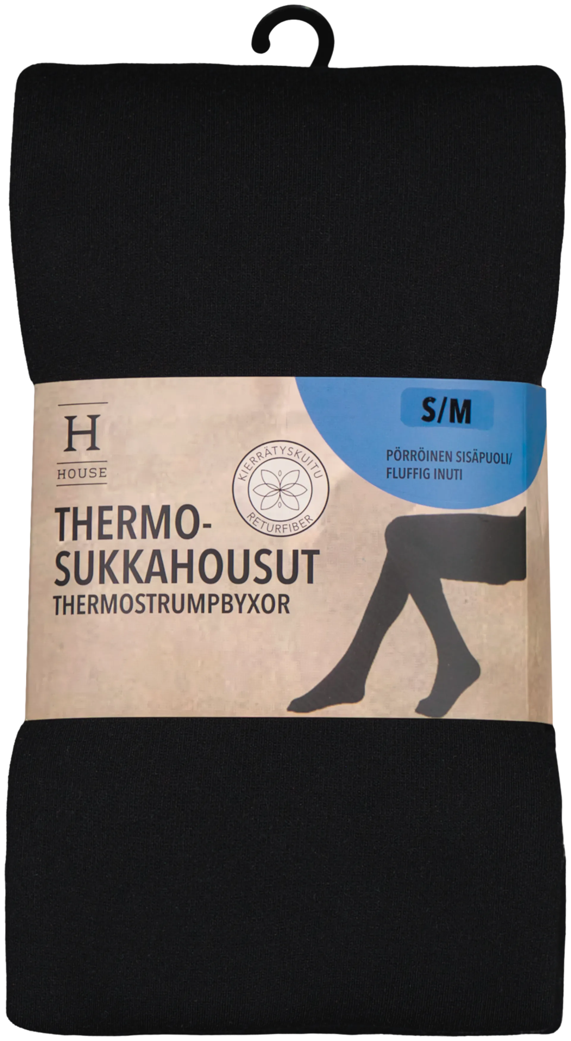 House naisten thermosukkahousut Furry - BLACK - 2