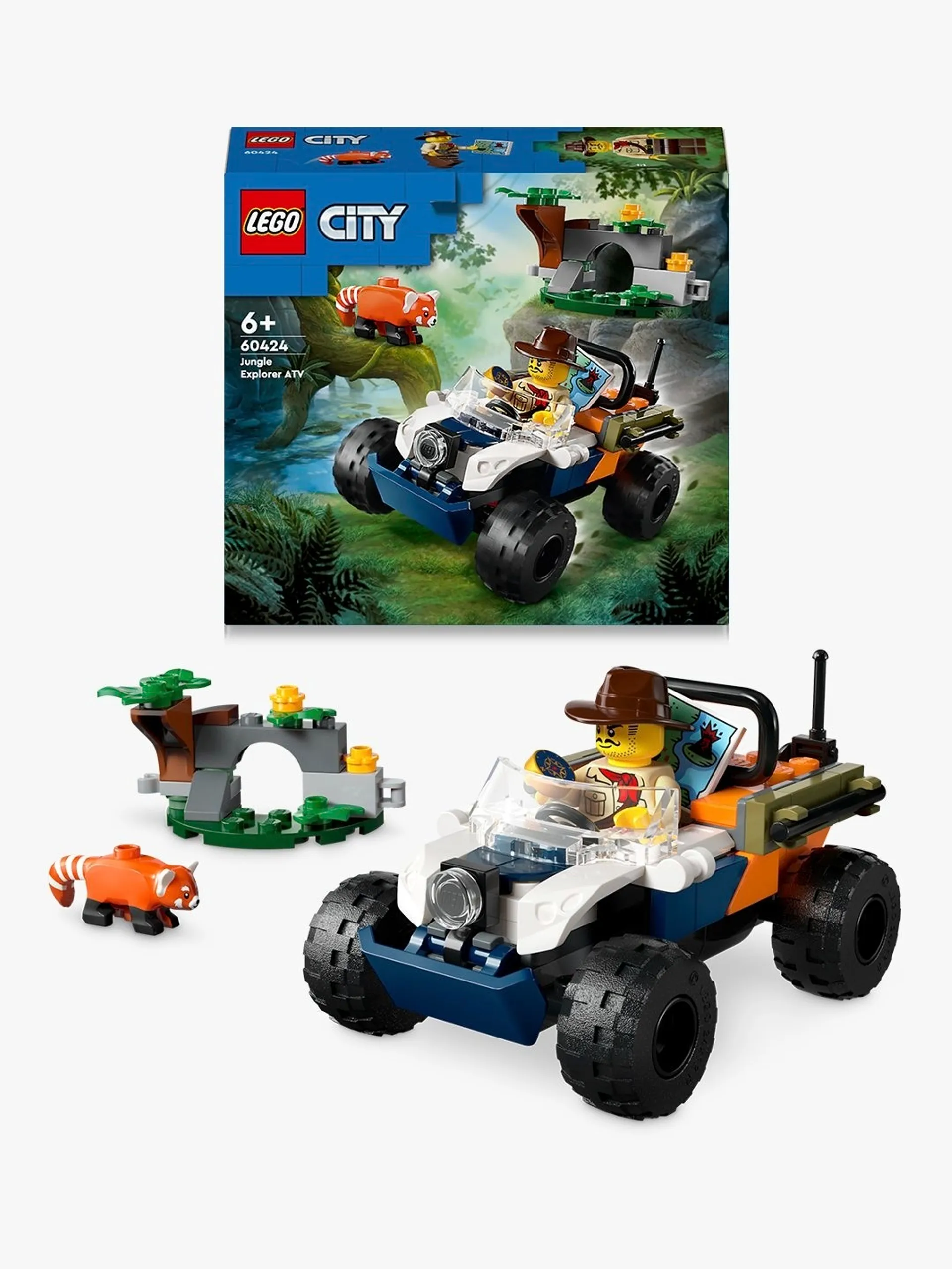 LEGO City Exploration 60424 Viidakkotutkijan mönkijä ja kultapanda - 1