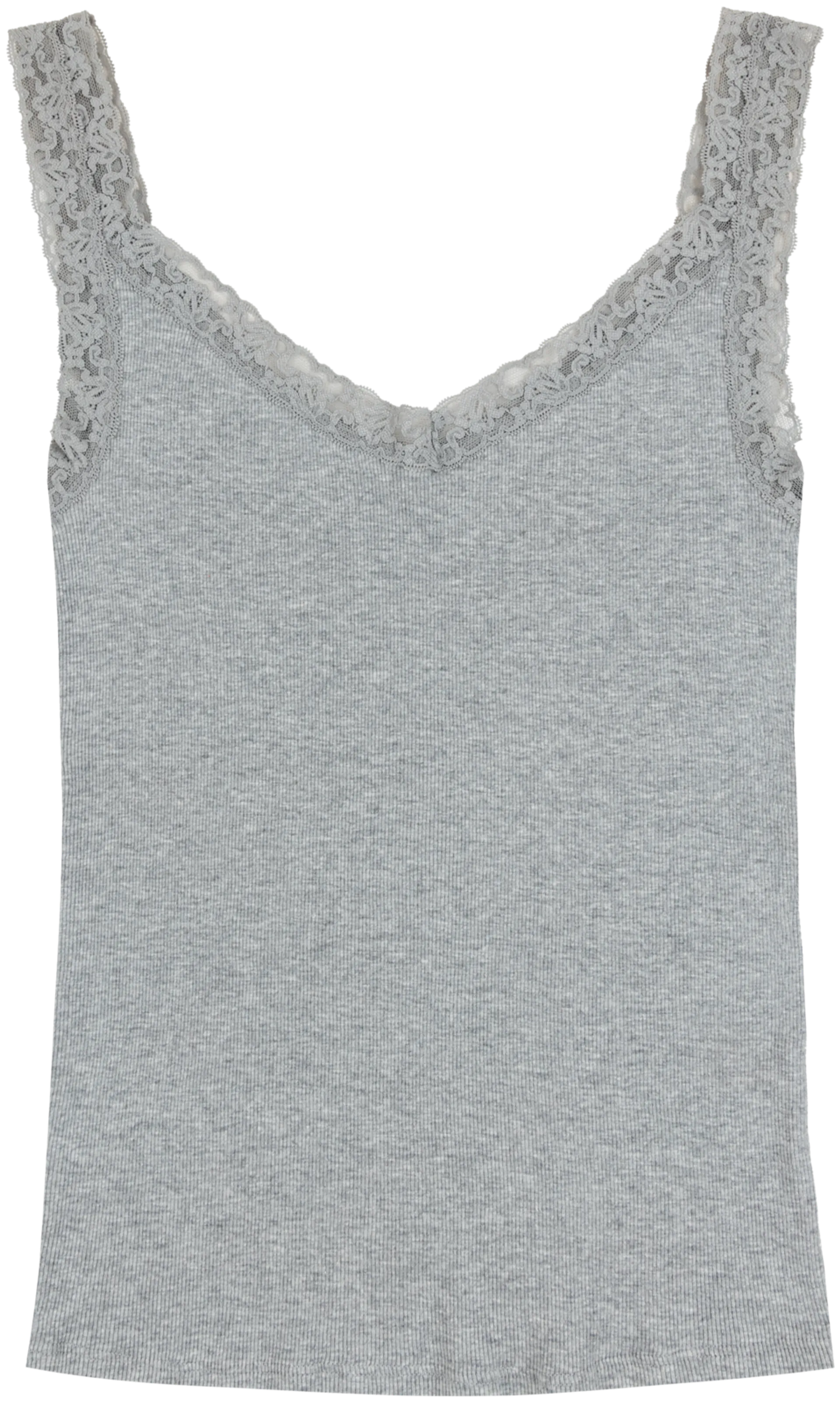 TEX naisten pitsitoppi I974679 - GREY CHINE - 2