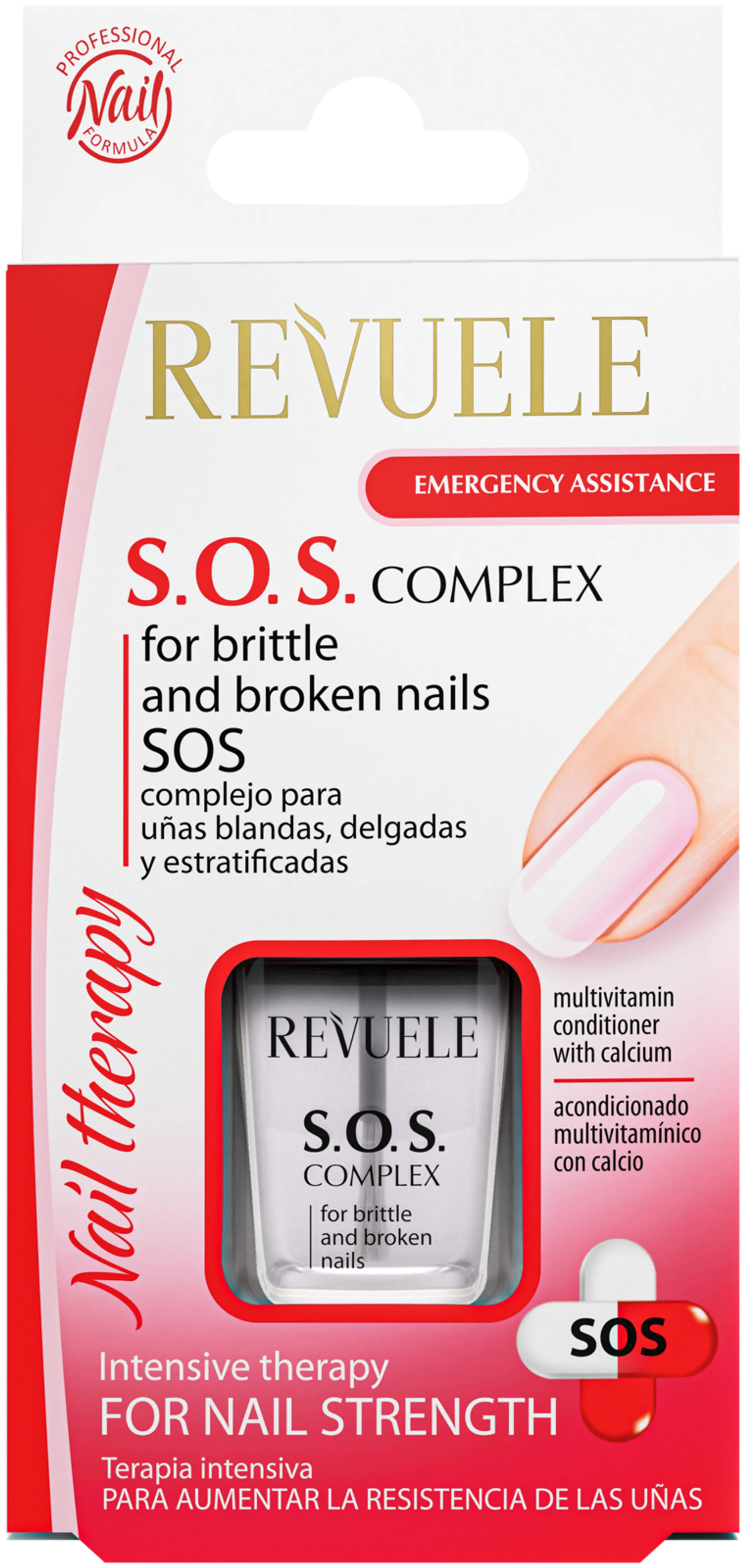 Revuele nail therapy S.O.S. hauraille & lohkeileville kynsille 10ml - 1