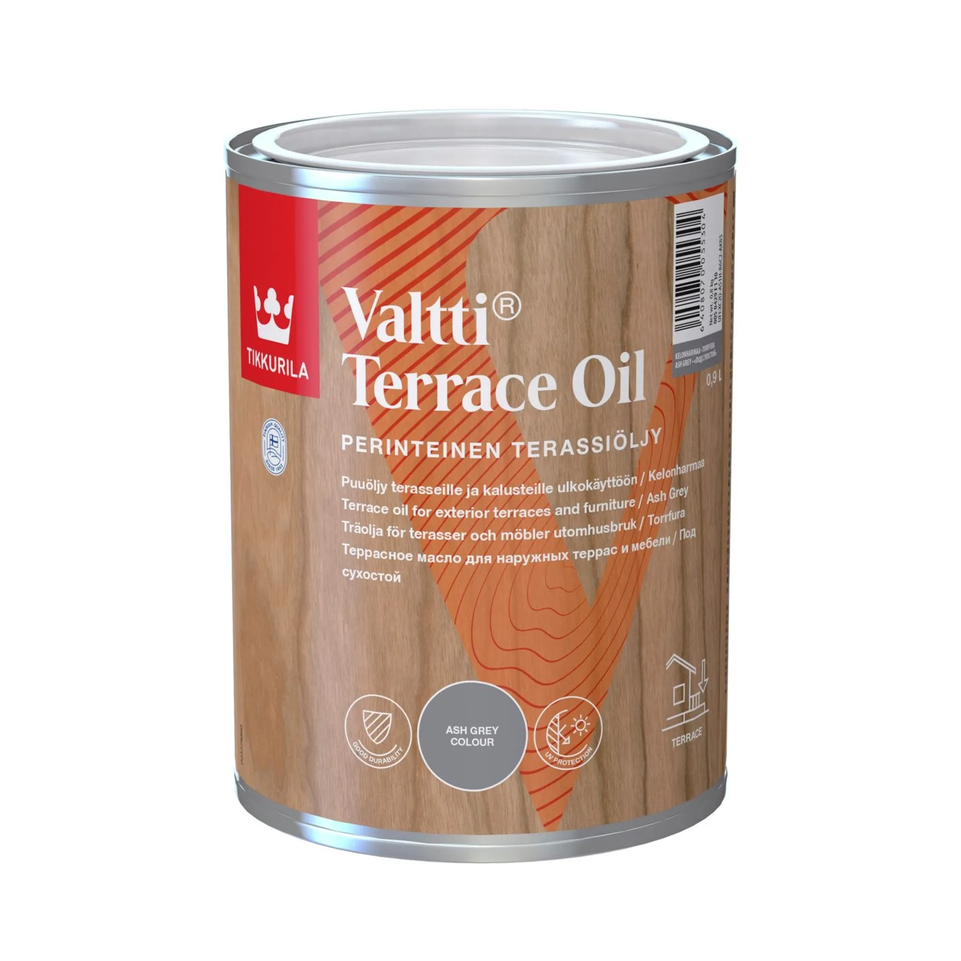 Tikkurila Valtti Terrace Oil 0,9l kelonharmaa kaluste- ja terassiöljy
