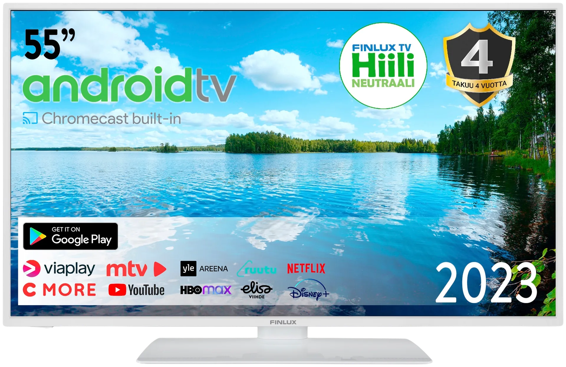 Finlux 55" 4K UHD Android Smart TV 55G9WCMI valkoinen - 1