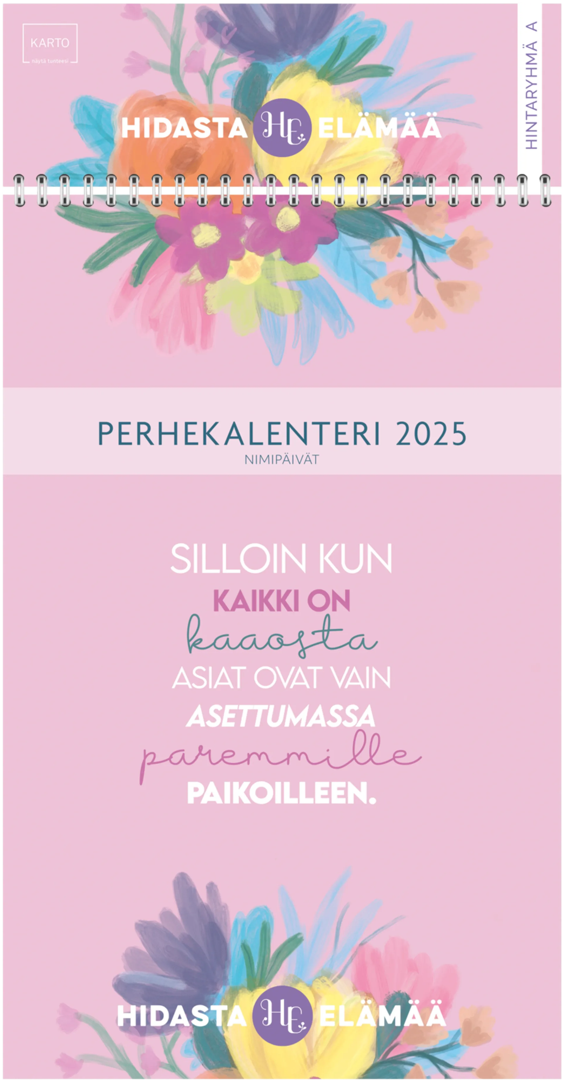 Karto perhekalenteri Hidasta elämää  2025 - 1