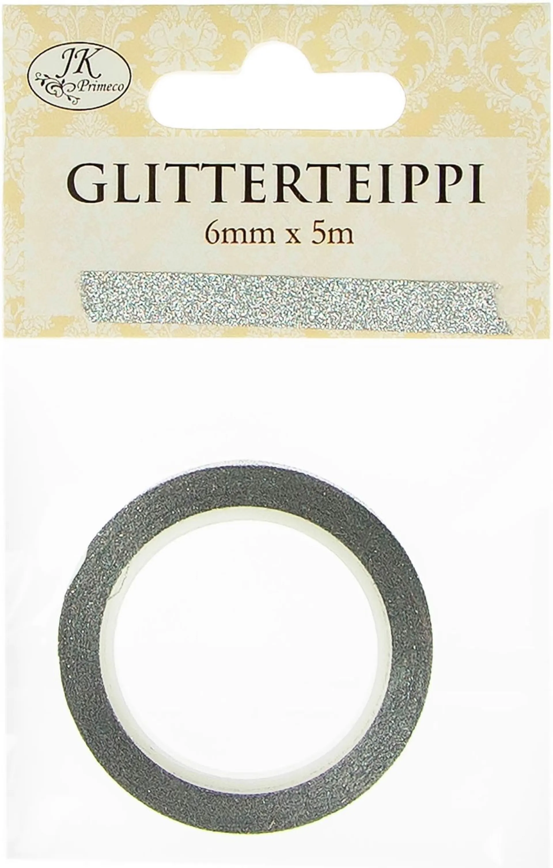 J.K. Primeco glitterteippi hopea 6mmx5m