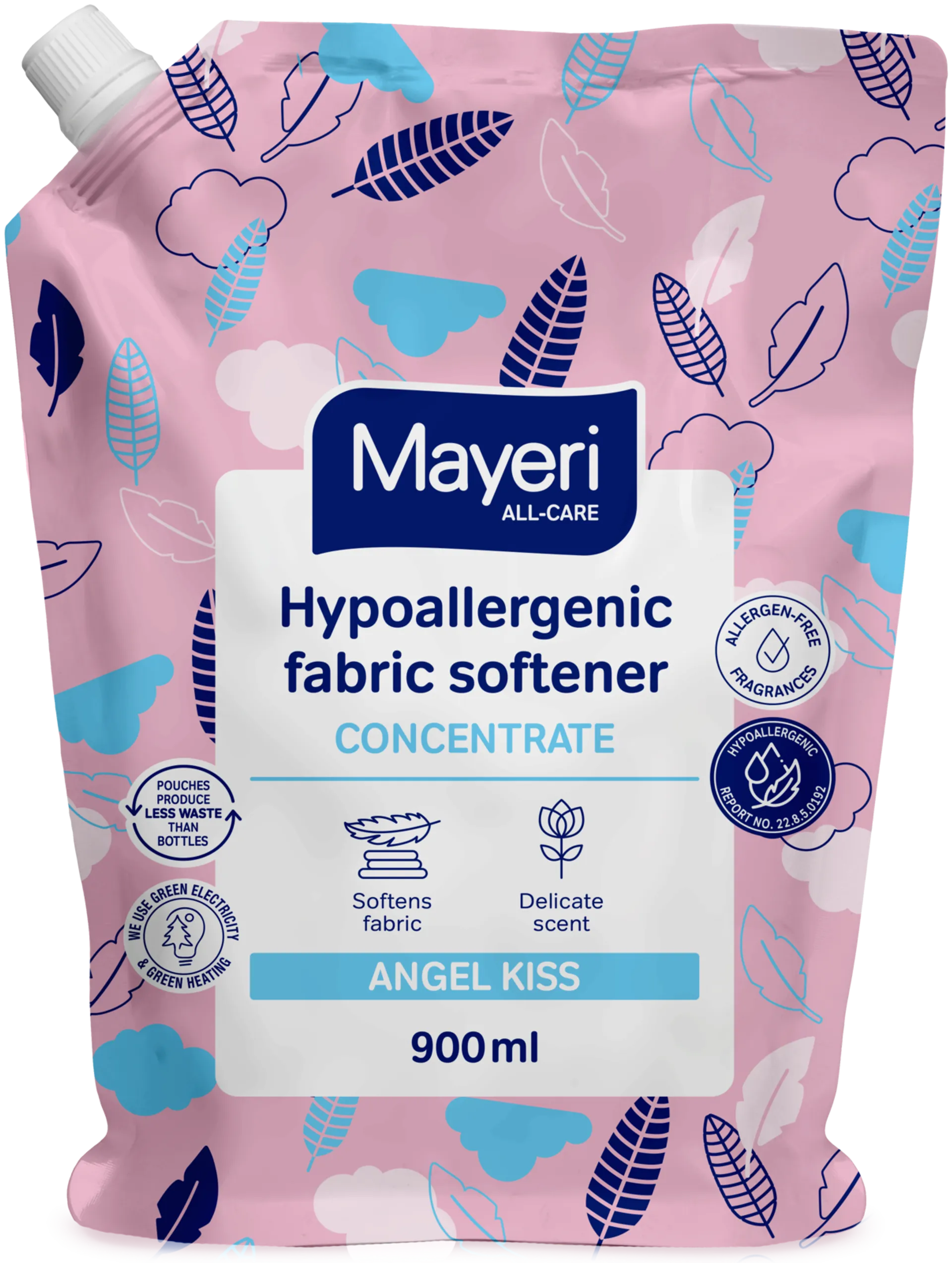 Mayeri All-Care hypoallergeeninen angel kiss pyykinhuuhteluaine täyttöpussi 900 ml