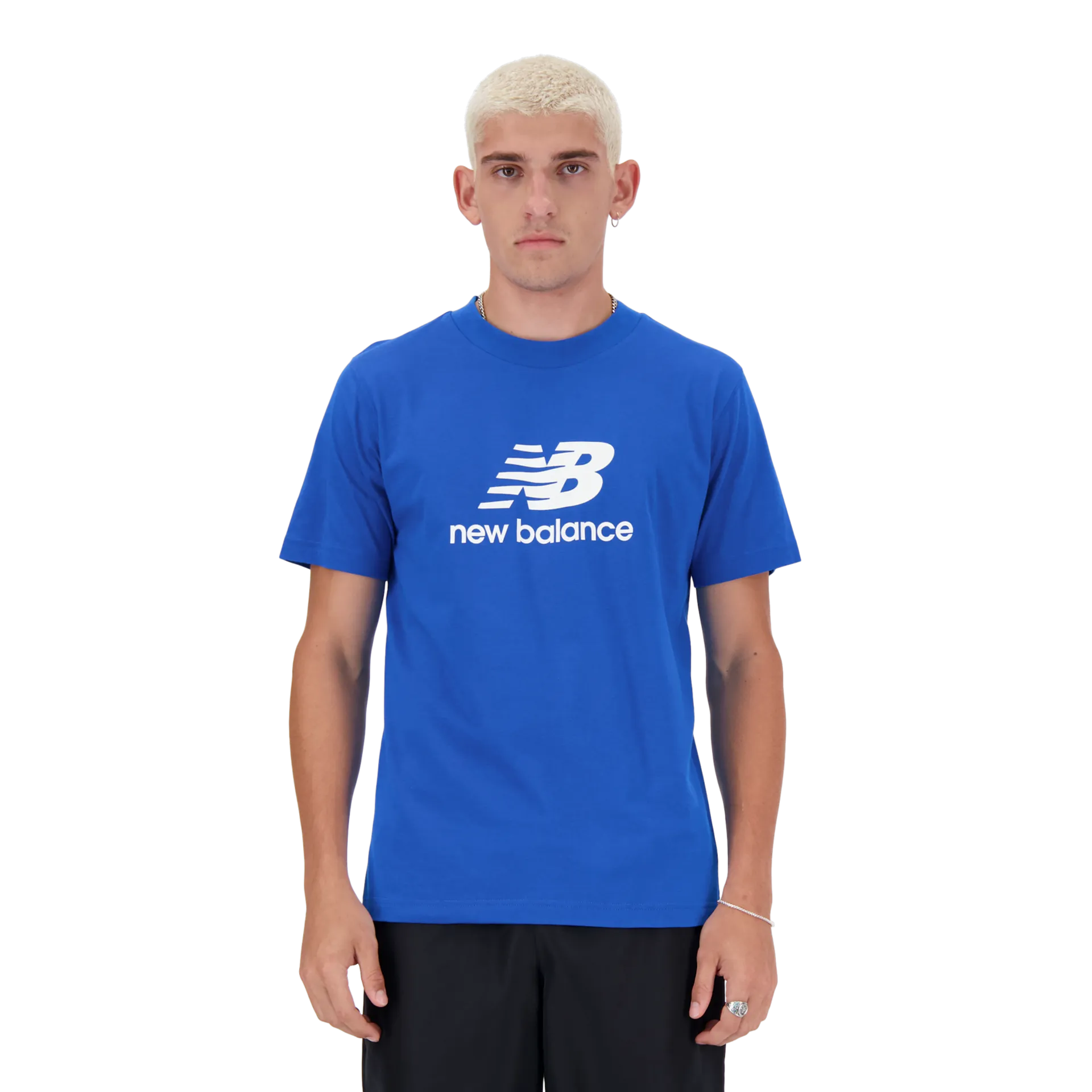 New Balance miesten t-paita Stacked Logo - BLUE OASIS - 1