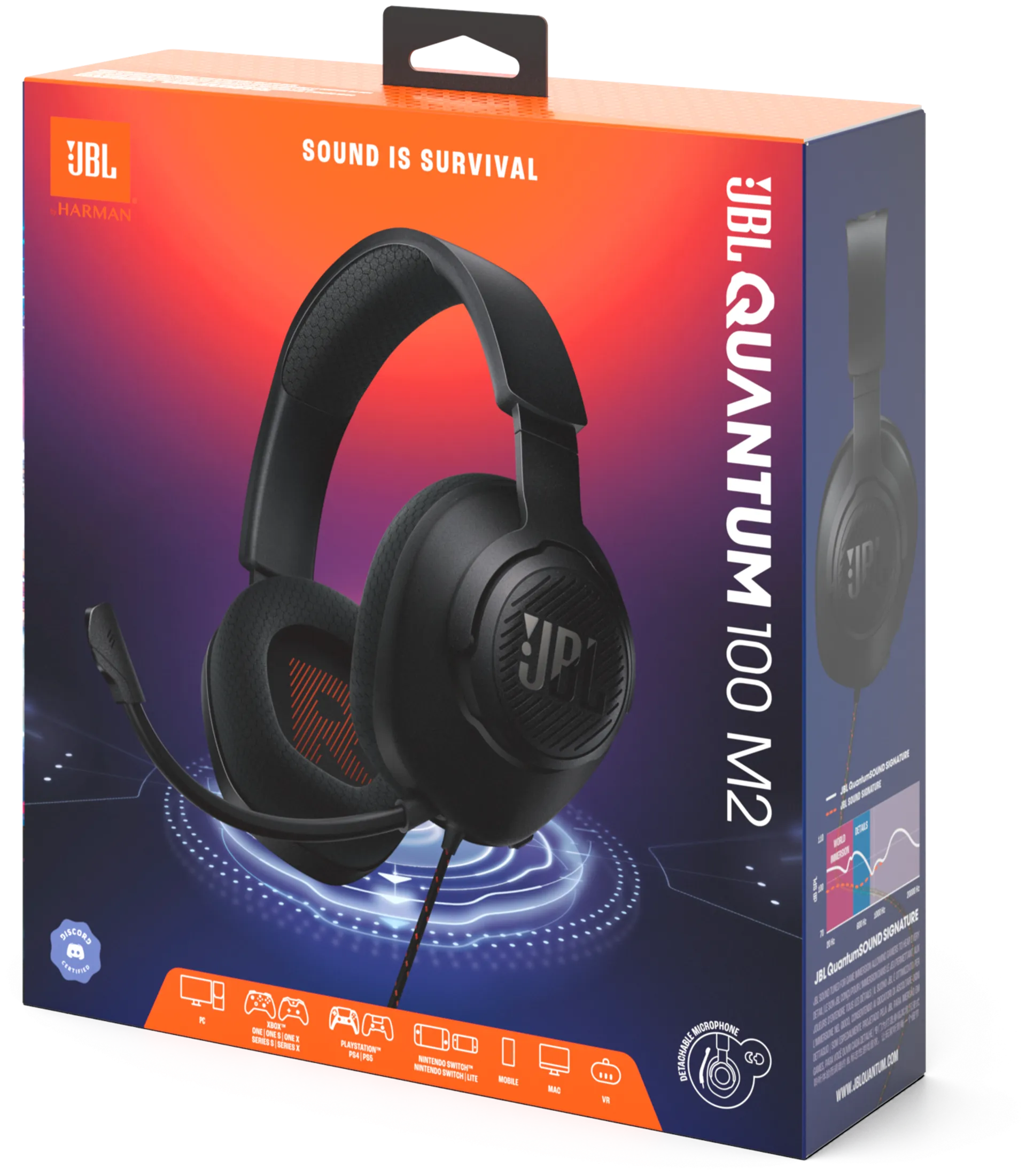 JBL Pelikuulokkeet Quantum 100 m2 musta - 9