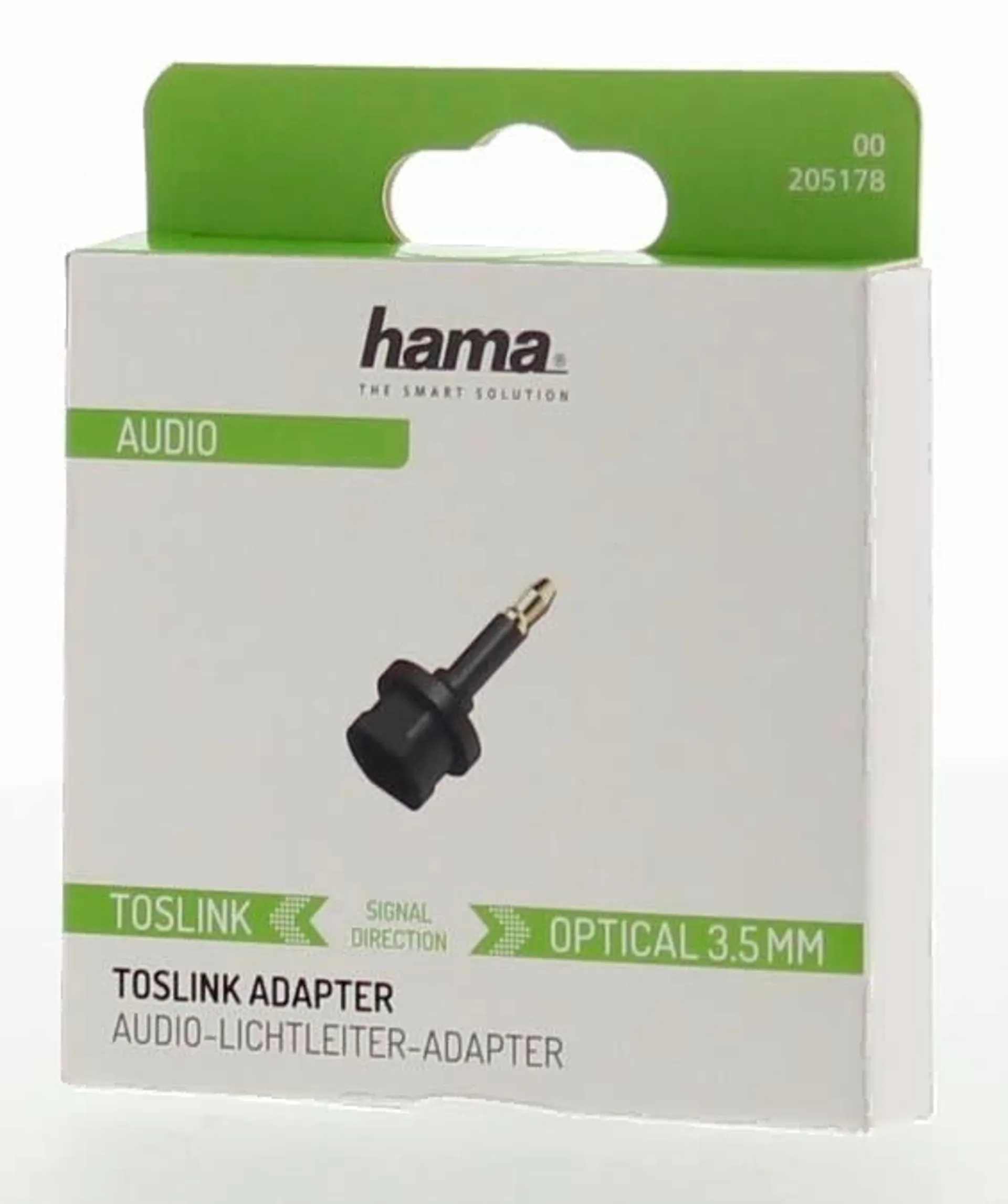 Hama Audiosovite, optinen ODT Toslink, 3,5 mm - 2