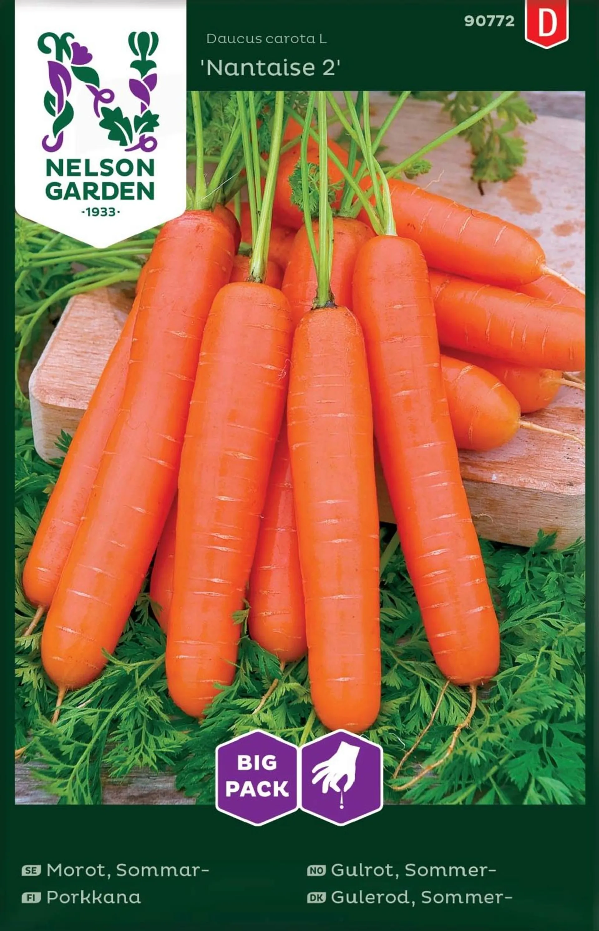 Nelson Garden Siemen Porkkana, Nantaise 2, Big Pack