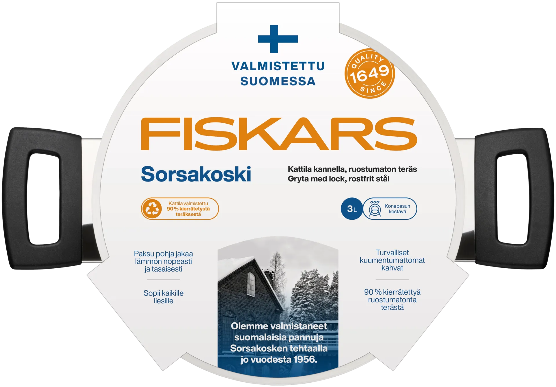 Fiskars Sorsakoski teräskattila 3 L - 5