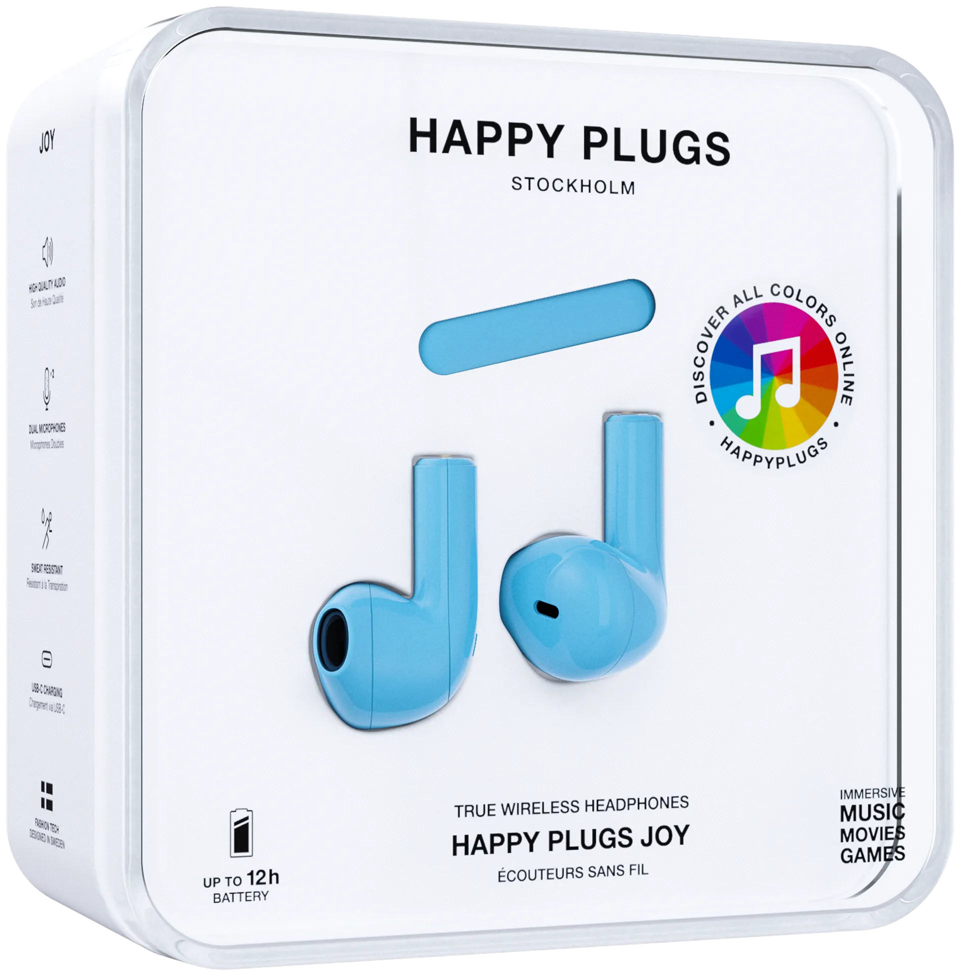 Happy Plugs Bluetooth nappikuulokkeet Joy sininen - 10