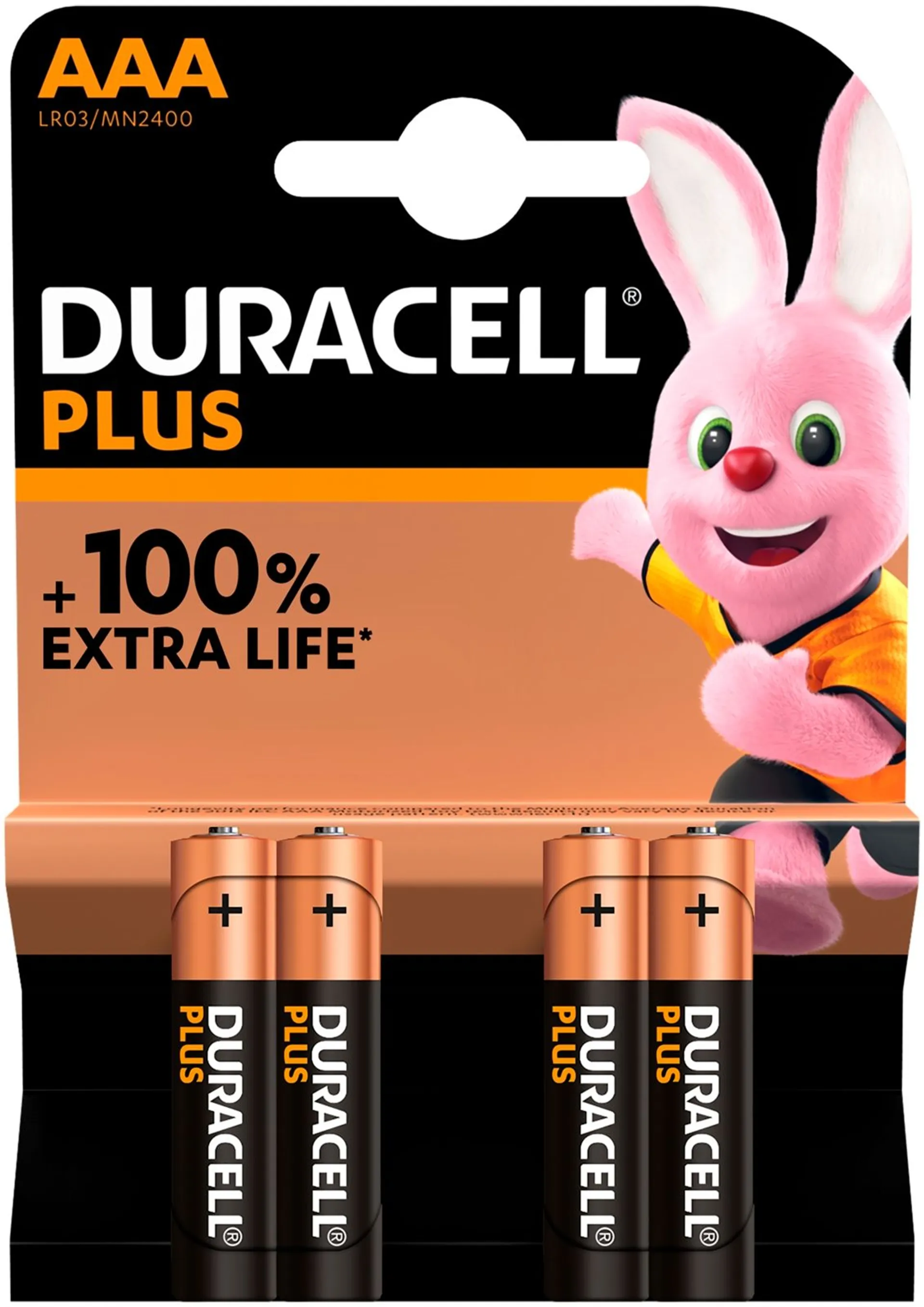 Duracell 4kpl Plus Power AAA alkaliparisto - 1