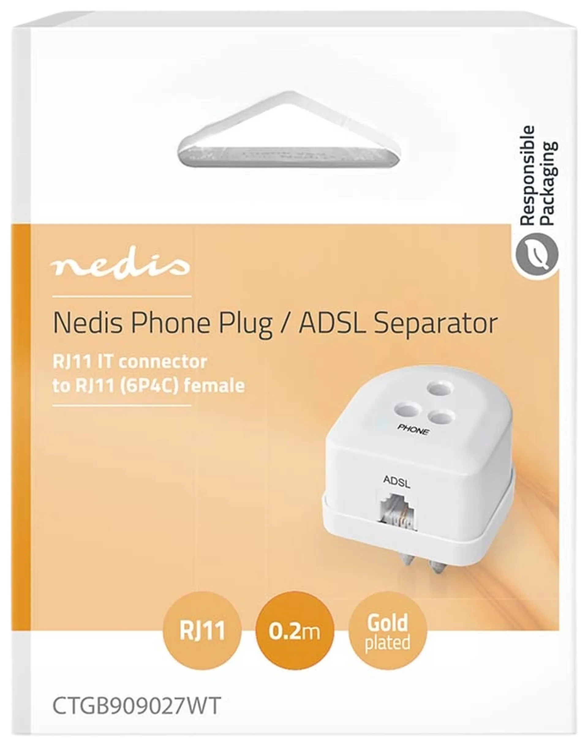 Nedis Puhelinpistoke ADSL RJ11 - 4