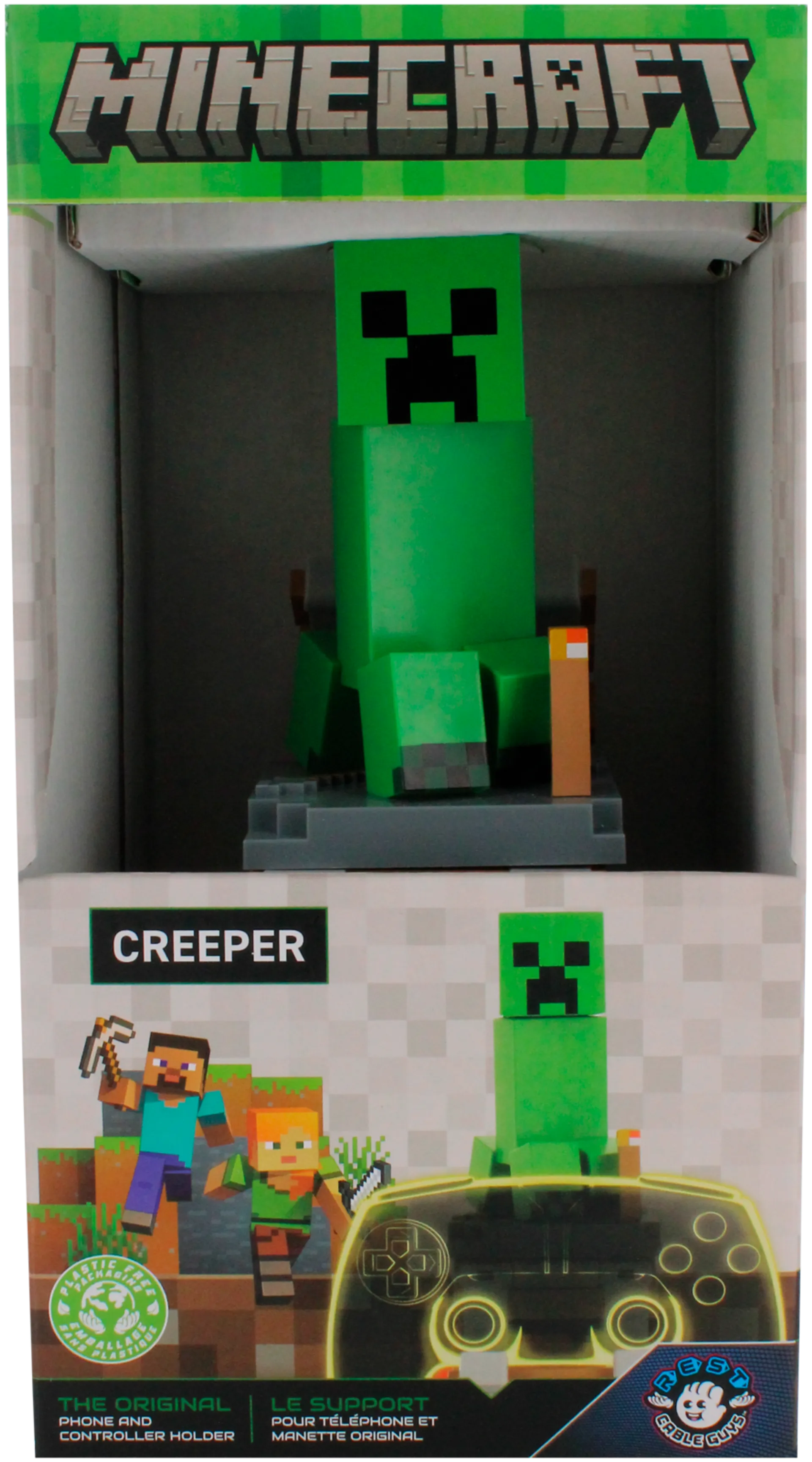 Cable Guys Ohjain/puhelinteline Minecraft Creeper - 7