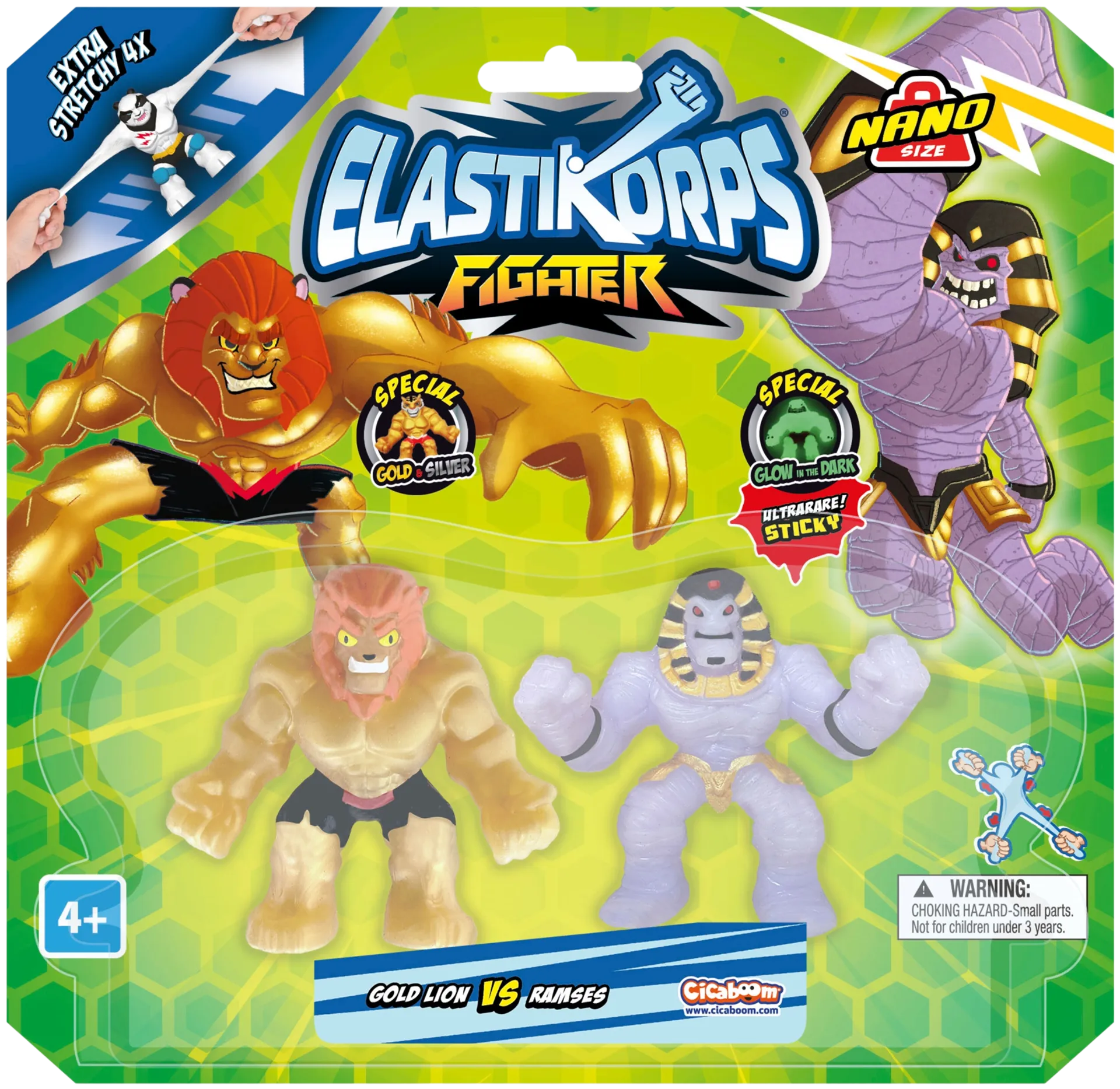 Elastikorps Nano Fighters -kamppailufiguurit 2 kpl - 3