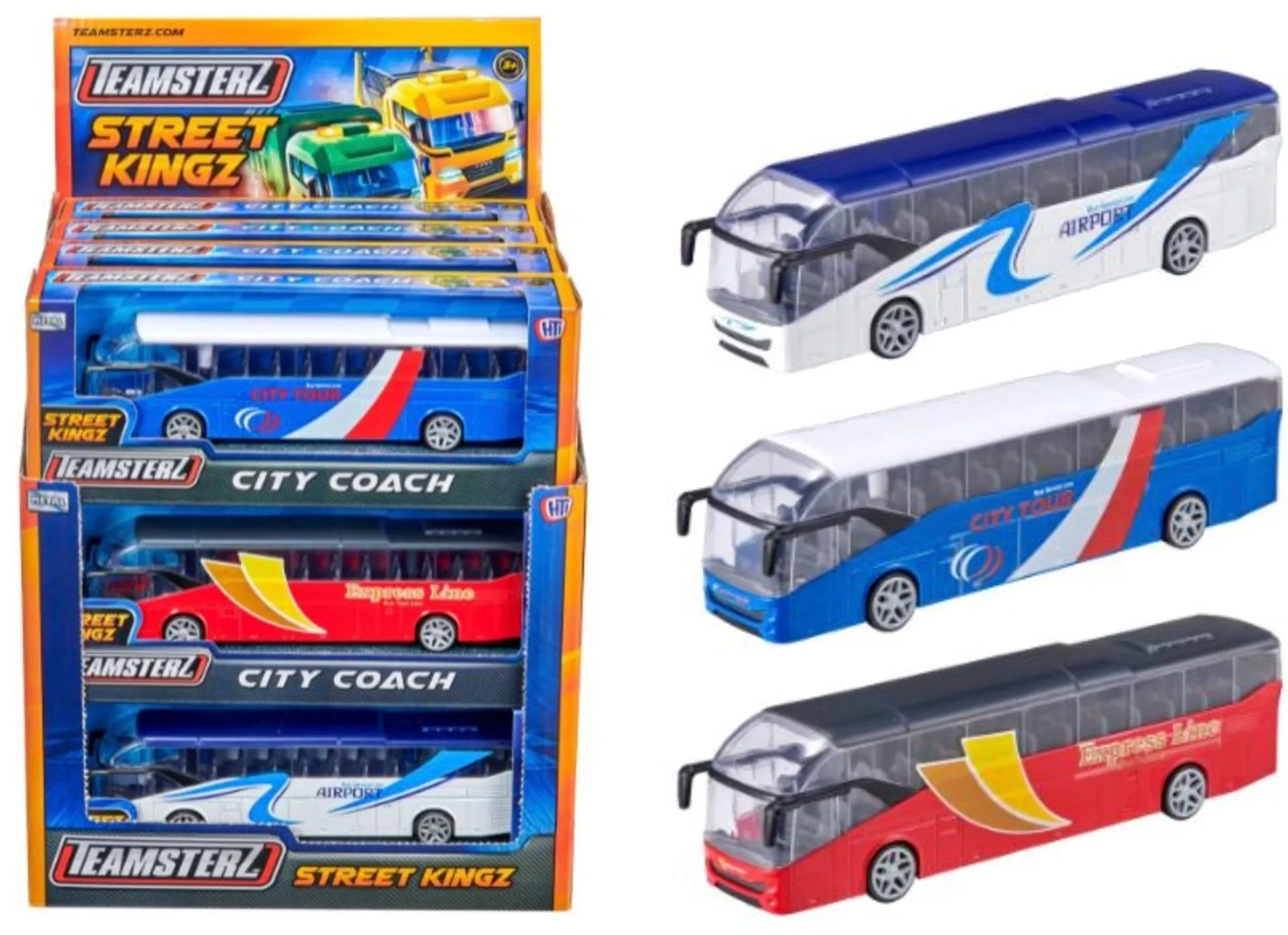 Teamsterz lelu Street Kingz Die-Cast City Coach linja-auto - 2