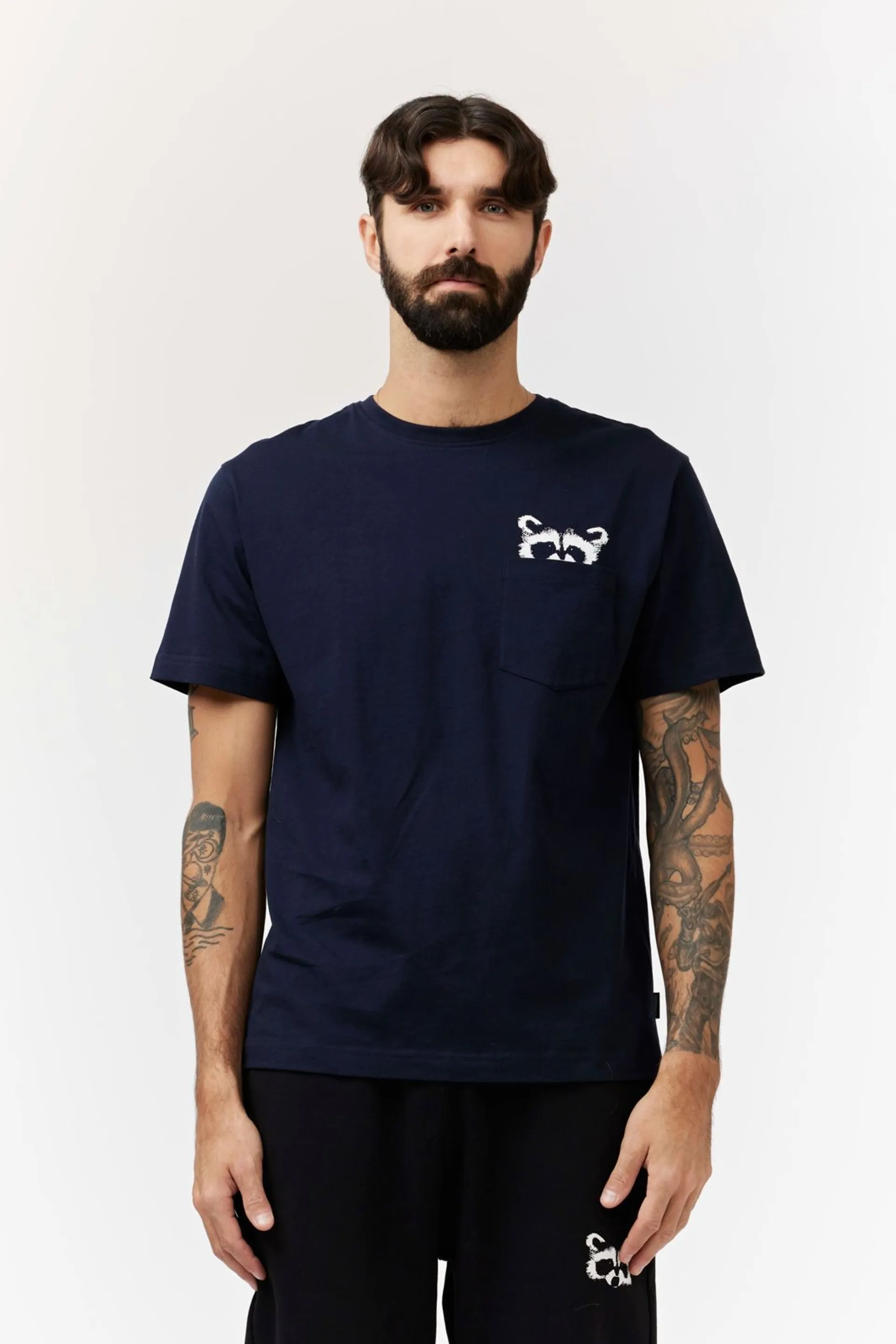 Finlayson Arkismi miesten T-paita taskulla Pesue - Dark blue - 2
