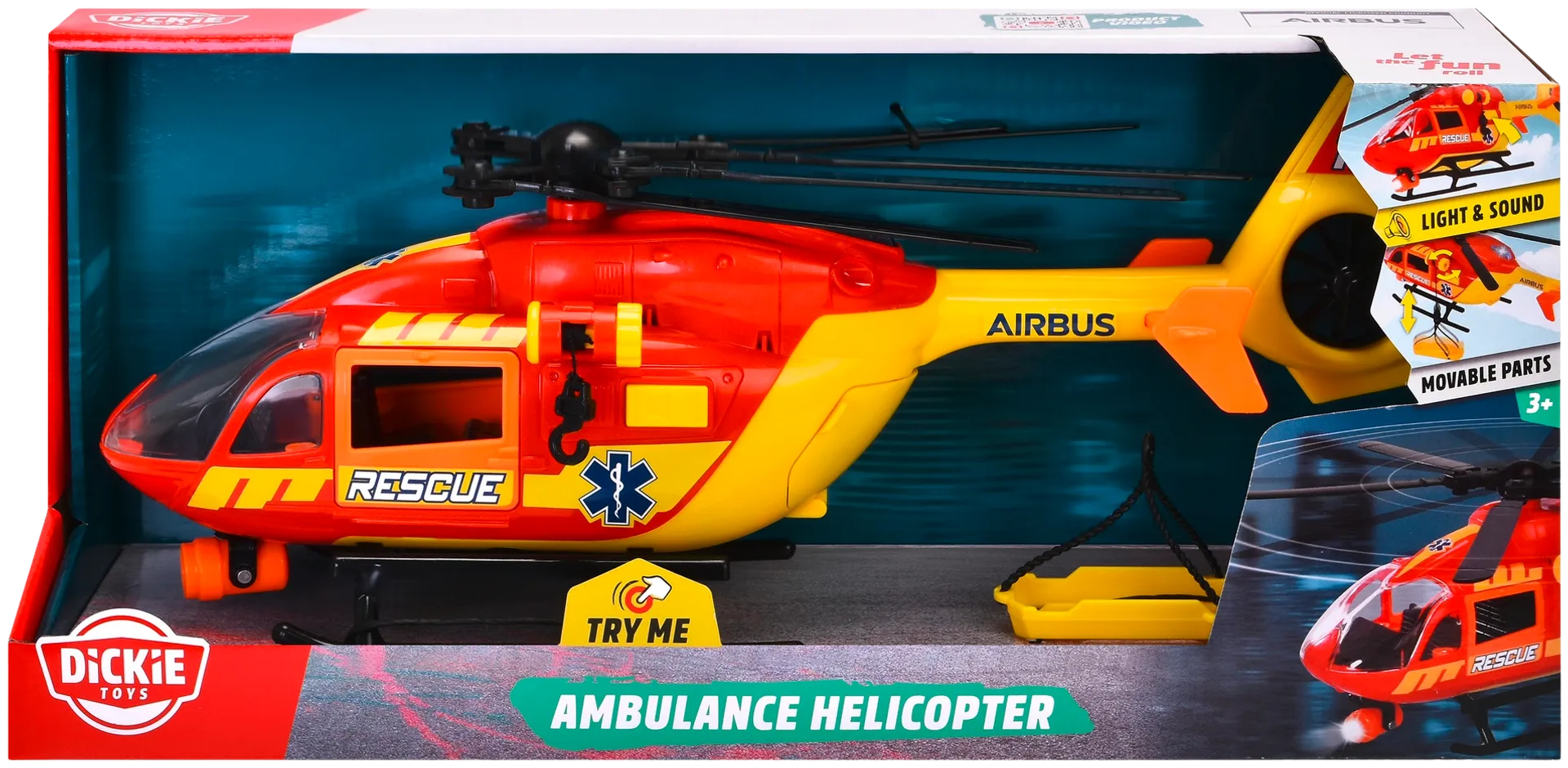 Dickie Toys Airbus H145 Ambulanssikopteri, 36 cm - 1