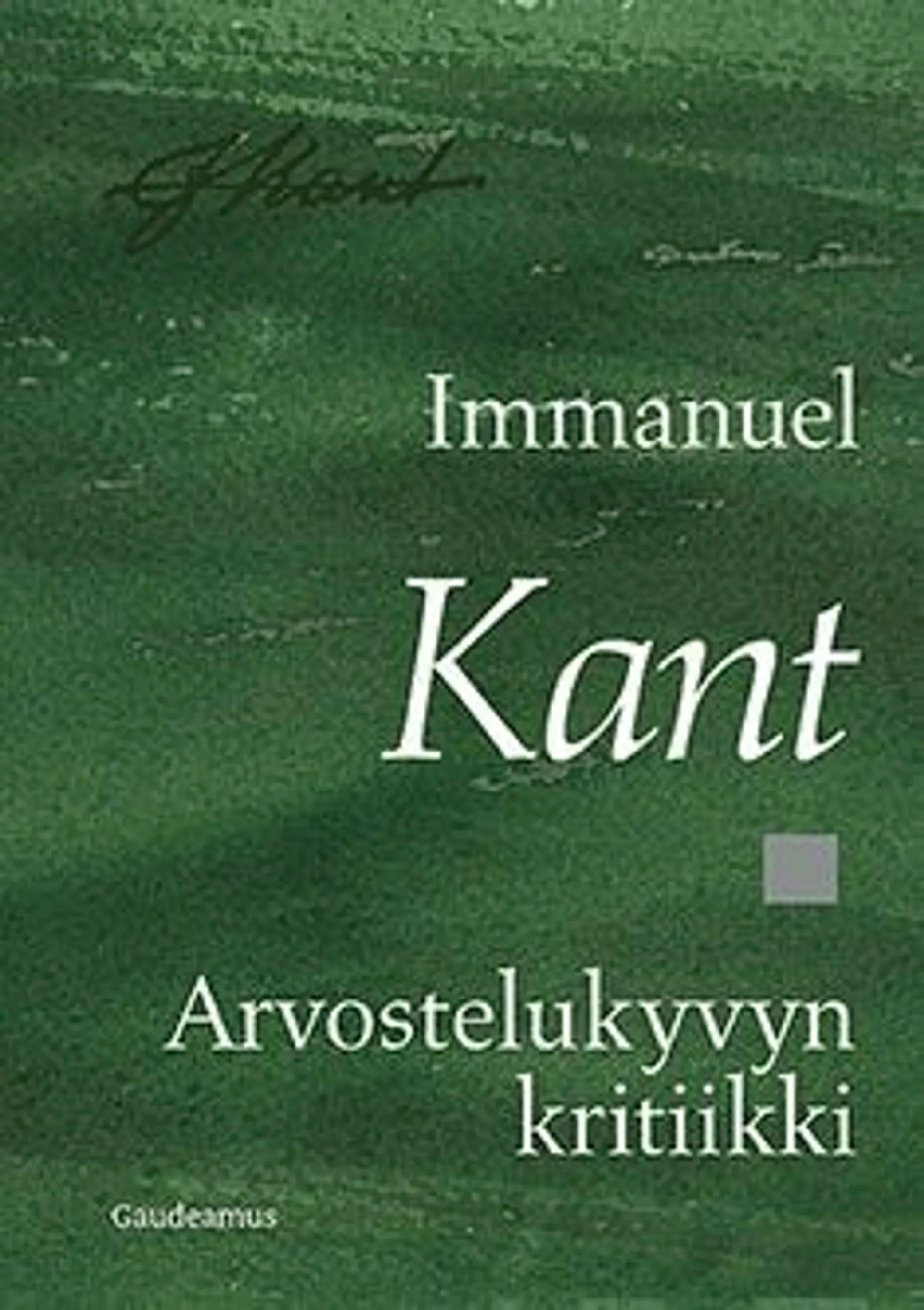 Kant, Arvostelukyvyn kritiikki