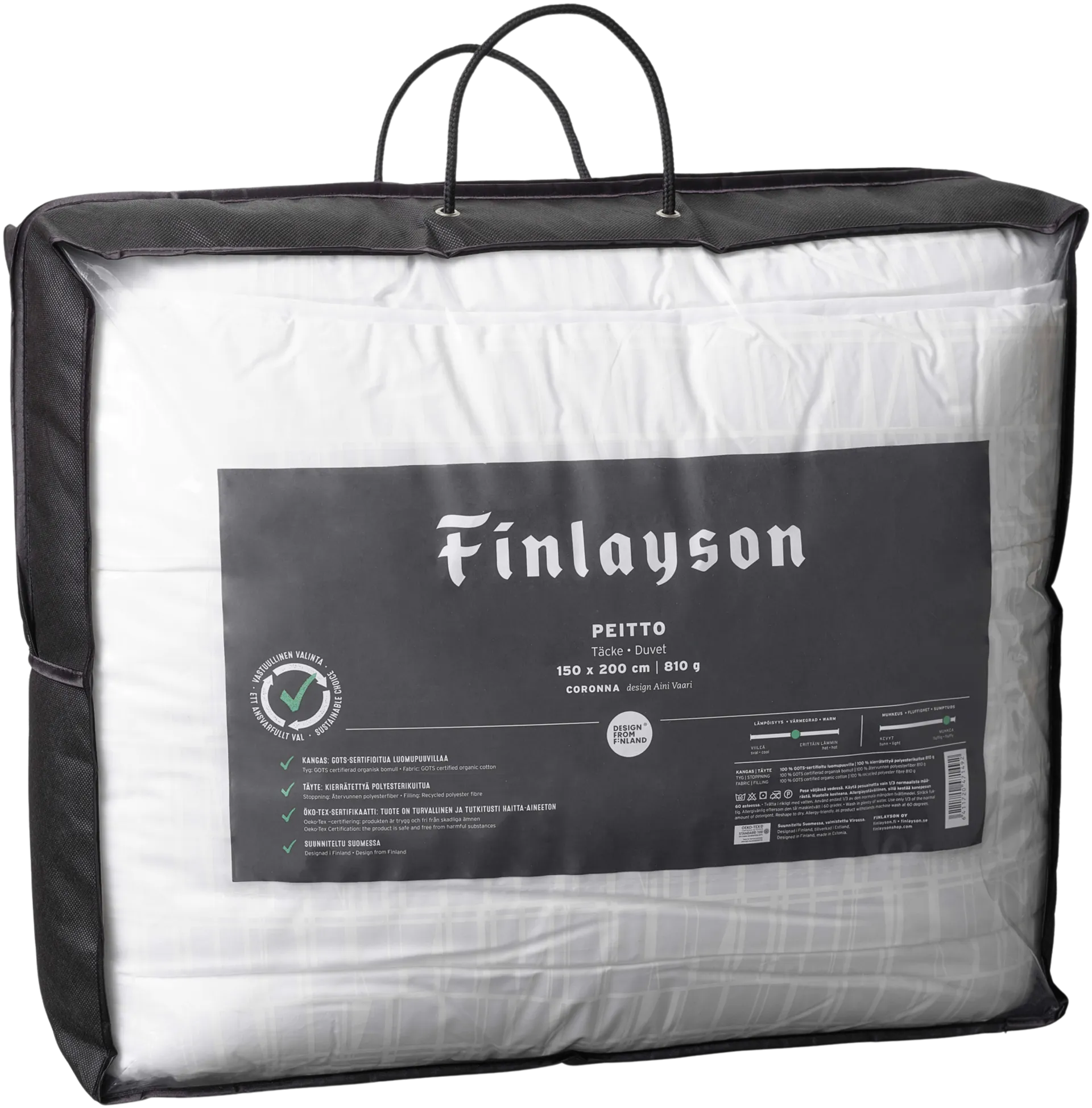 Finlayson peitto Premium Coronna 150x200cm valkoinen - 2