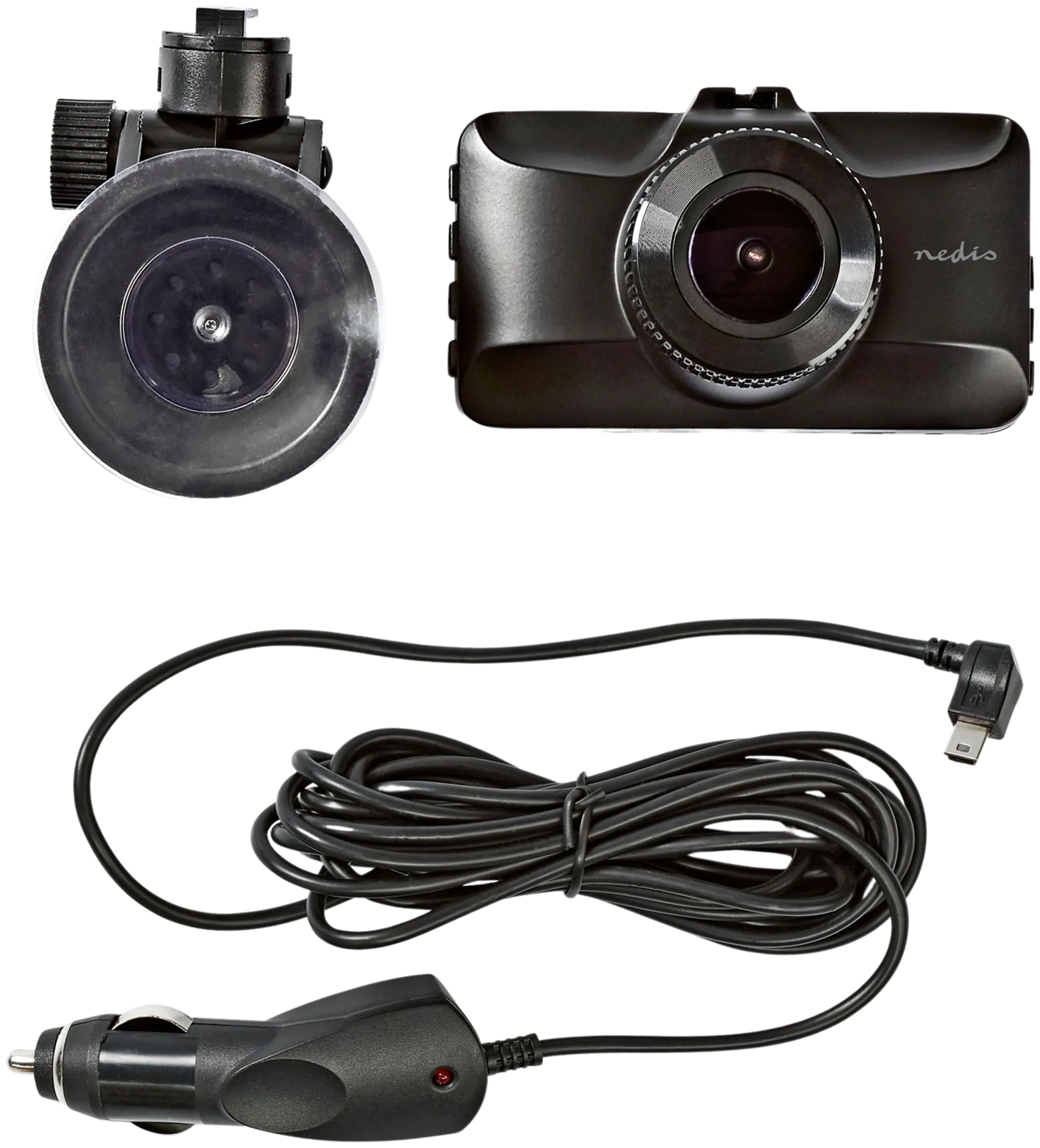 Nedis Autokamera DCAM15BK 1080p@30fps 12.0 MPixel 3.0 " LCD Musta/Punainen - 15