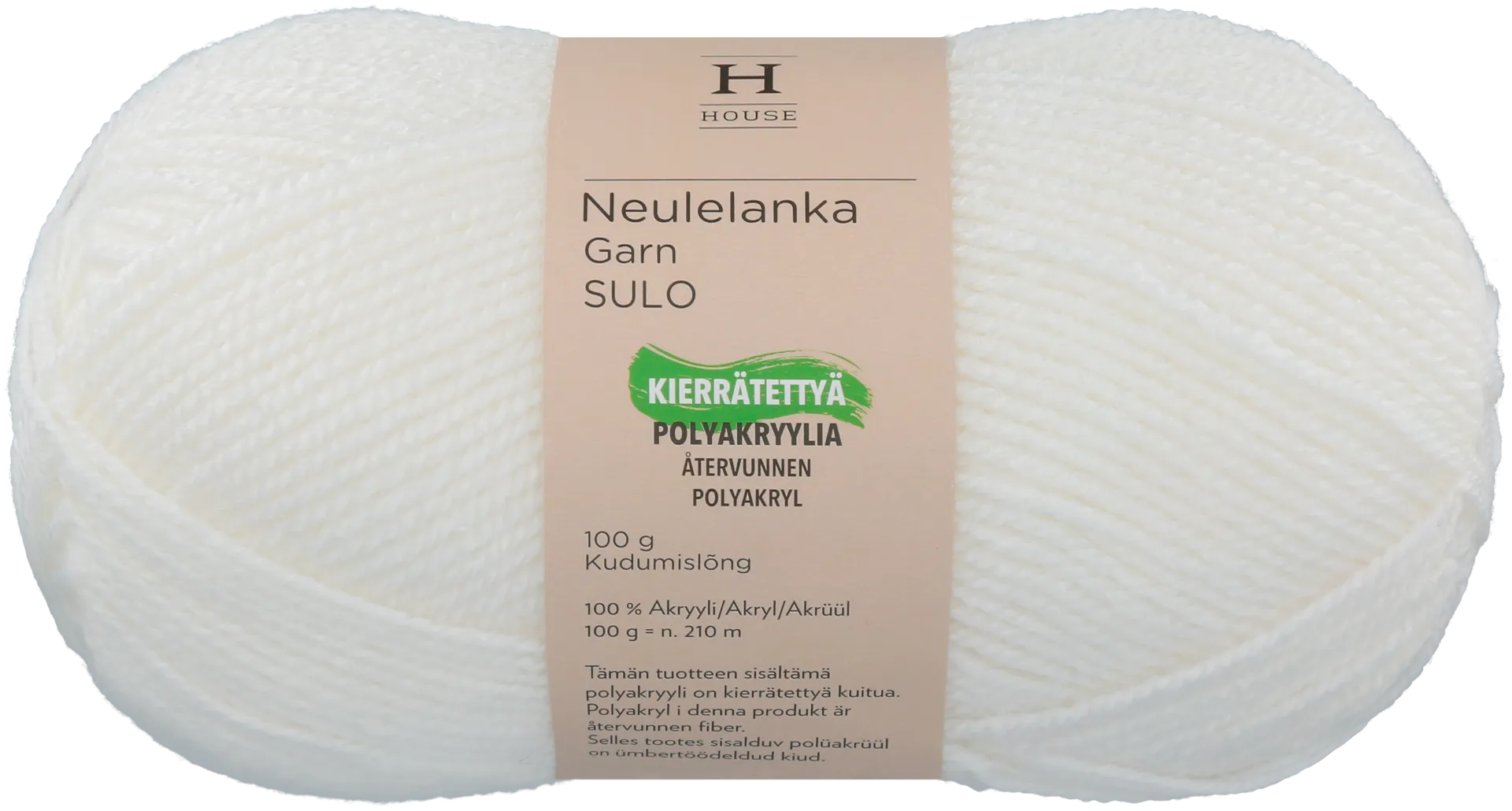 House neulelanka akryyli Sulo 100 g White 208