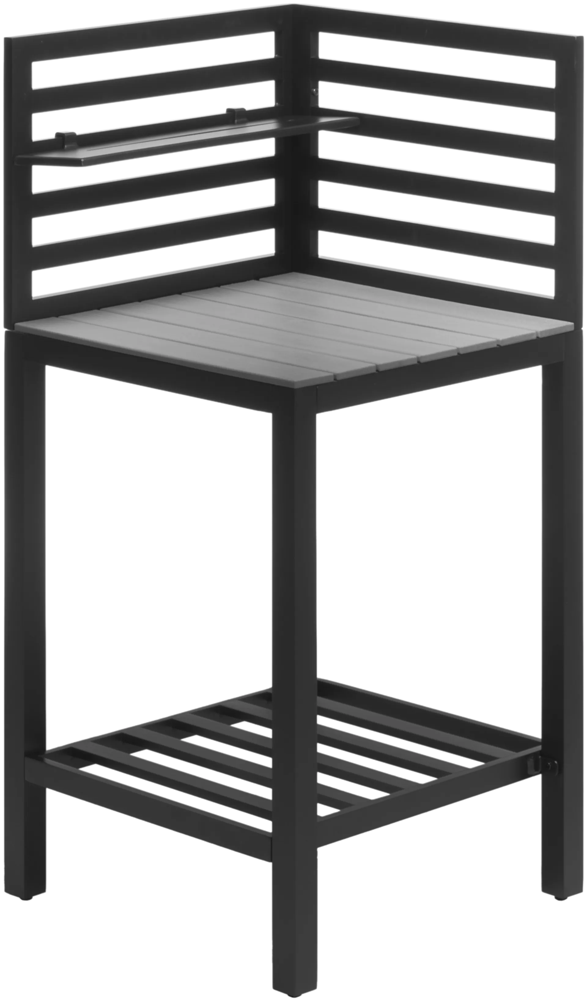 4Living Kesäkeittiön pöytä kulmaosa musta 60x60x127cm.
