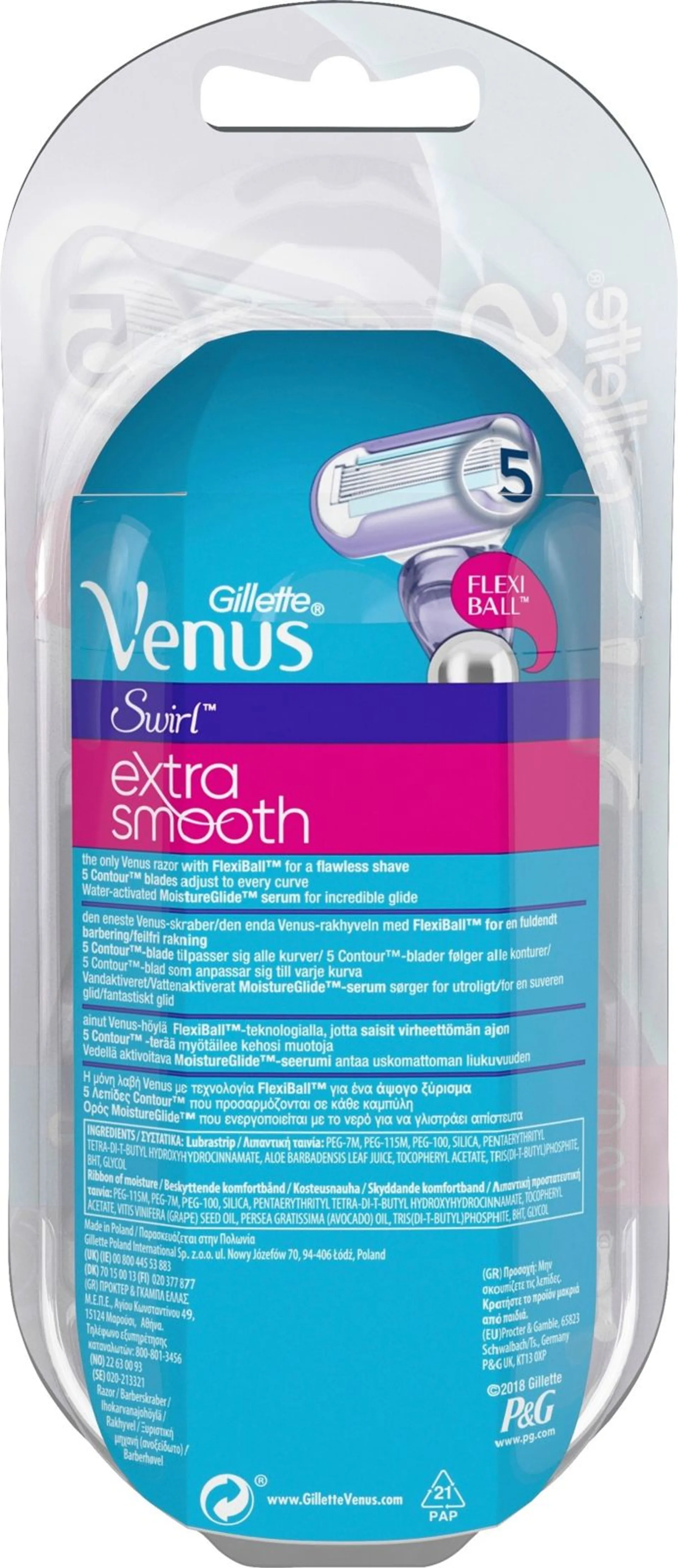 Gillette Venus Deluxe Smooth Swirl ihokarvanajohöylä - 3