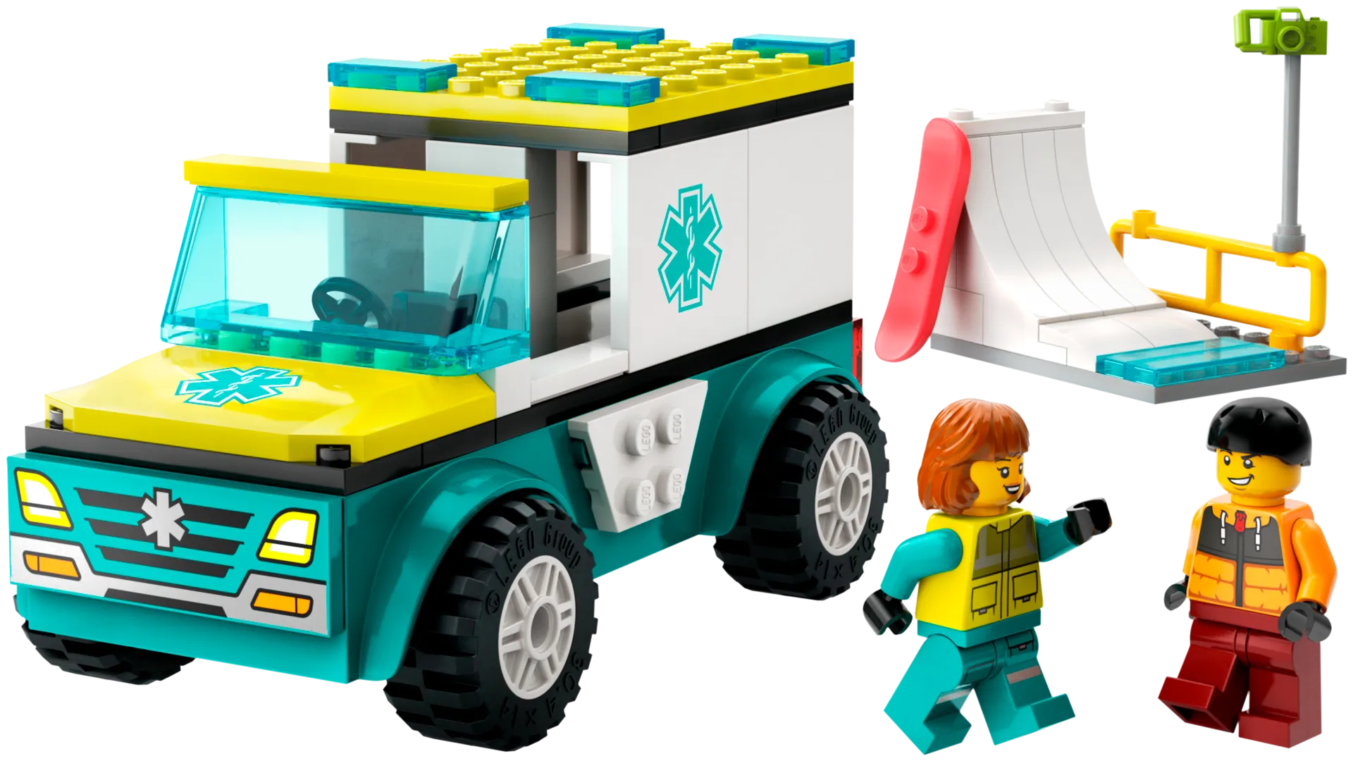 LEGO City Great Vehicles 60403 Ambulanssi ja lumilautailija - 4