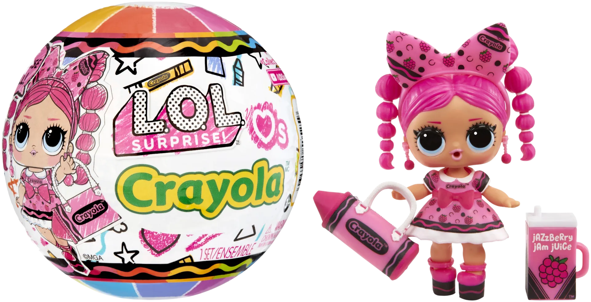 L.O.L. yllätysnukke Crayola, erilaisia - 1