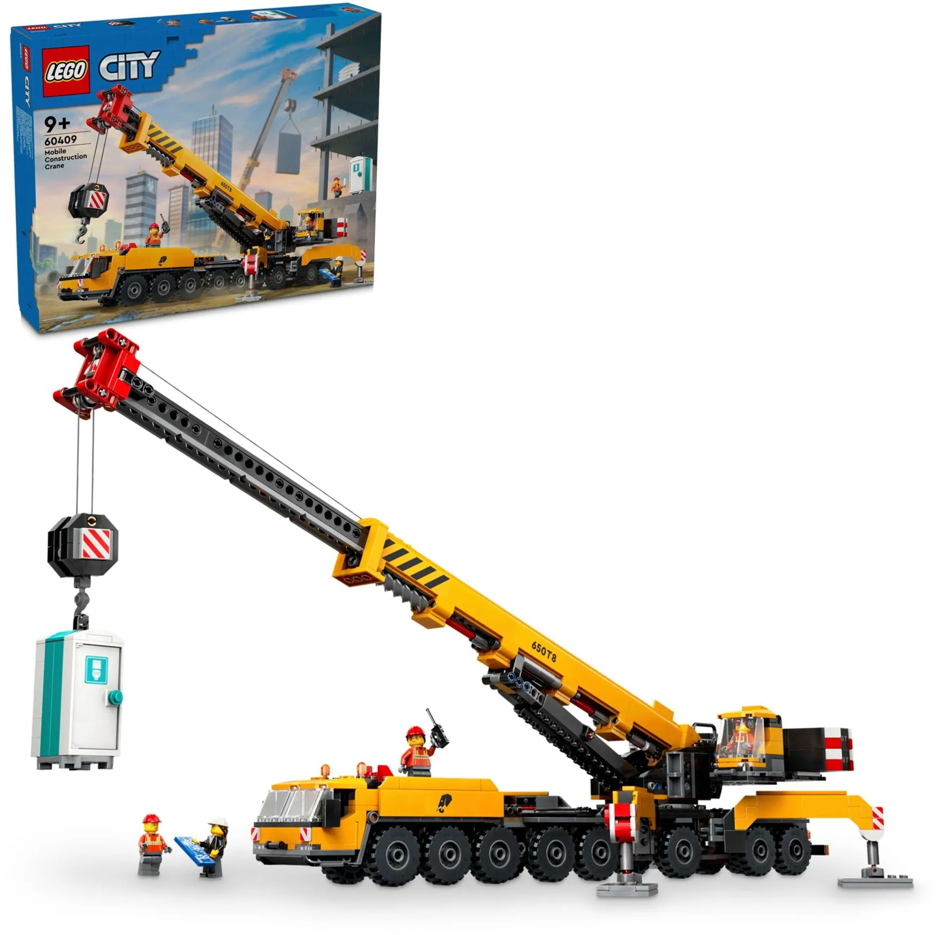 LEGO City Big Vehicles 60409 Keltainen ajettava rakennusnosturi - 1