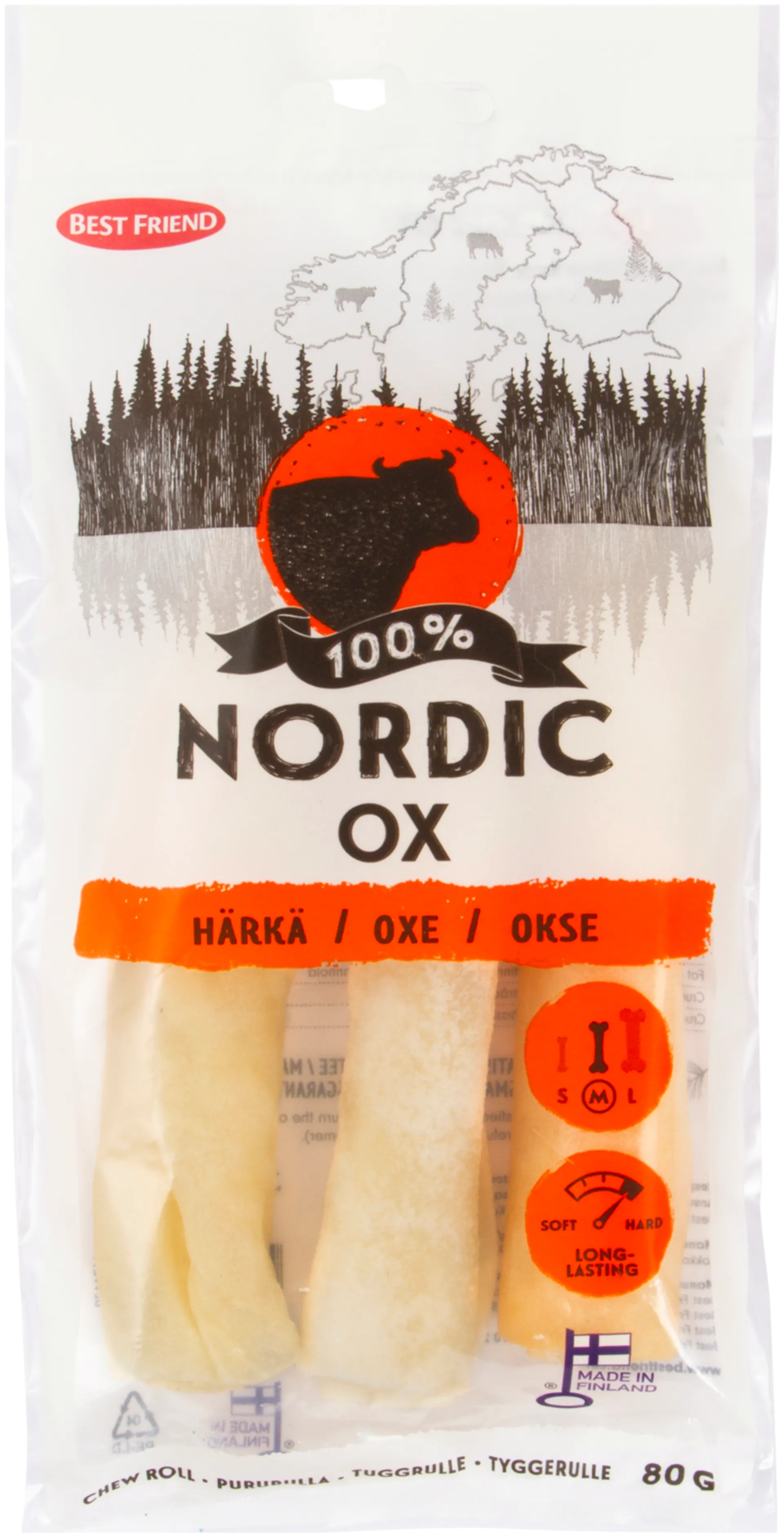 Best Friend Nordic Härkäpururulla 3 kpl 80 g