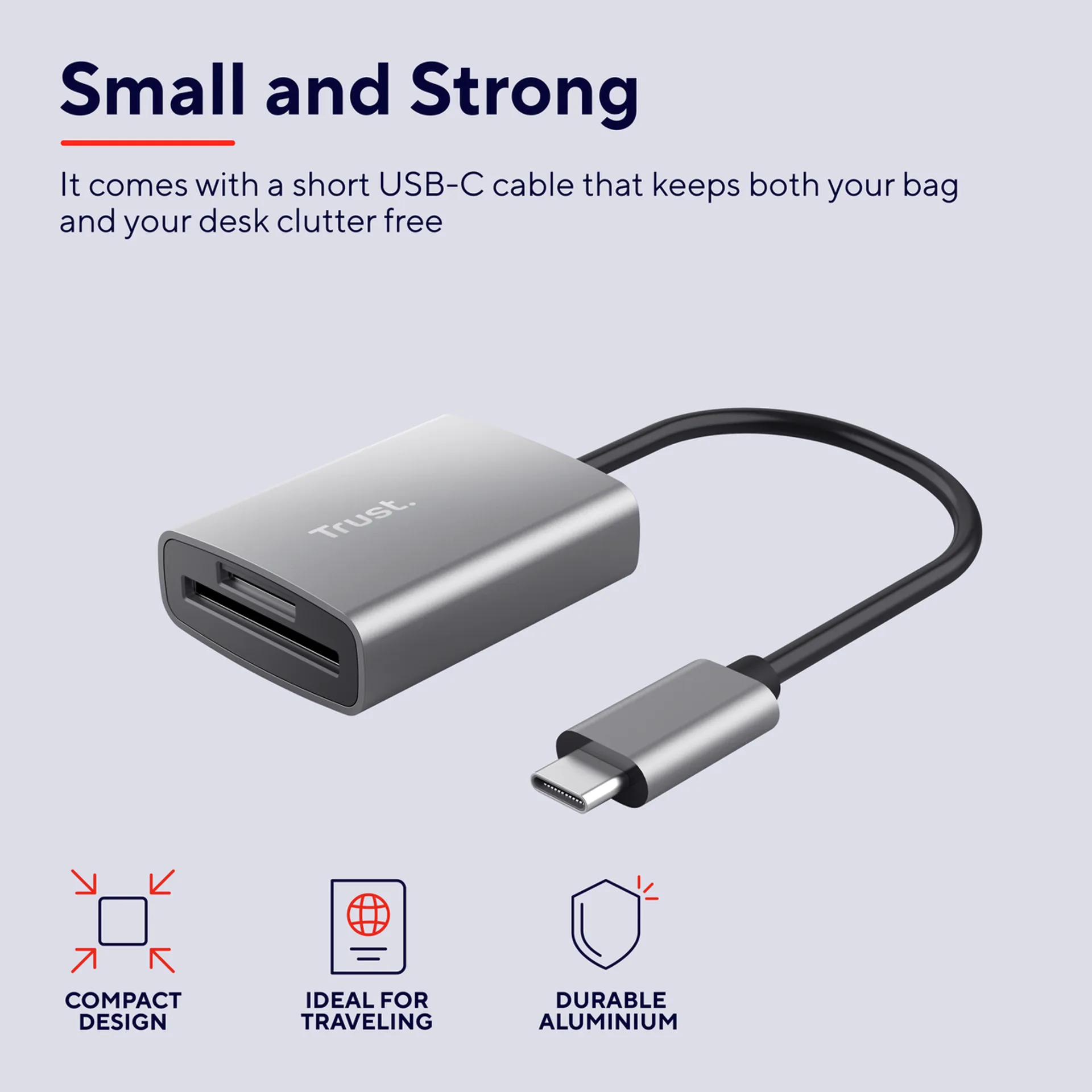 Trust Dalyx fast USB-C kortinlukija - 6