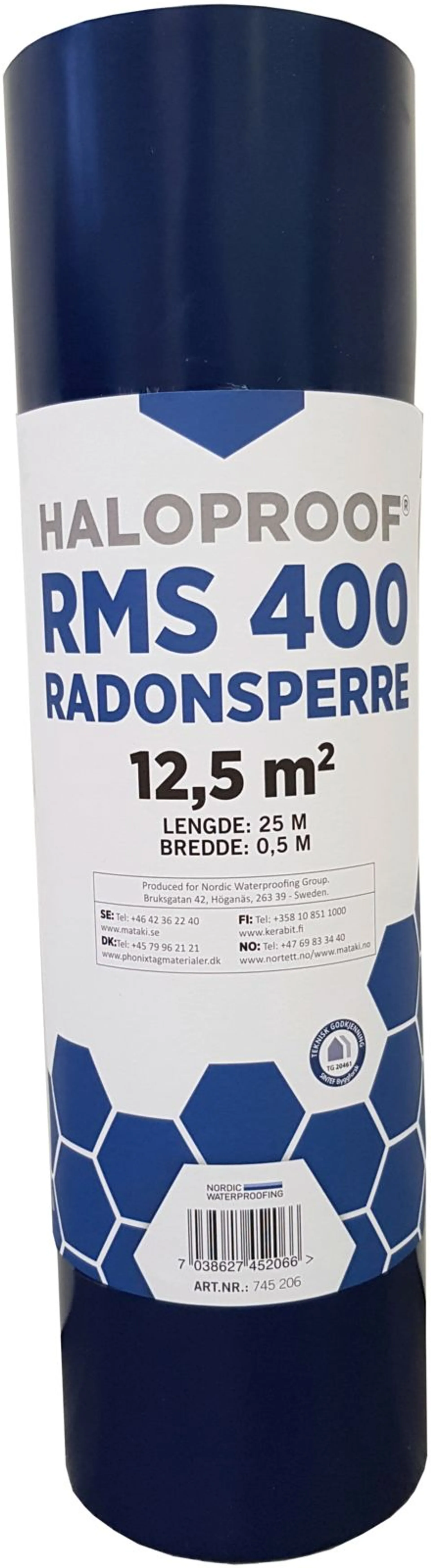 Haloproof radonsuoja RMS 400 0,5 x 25 m - 1