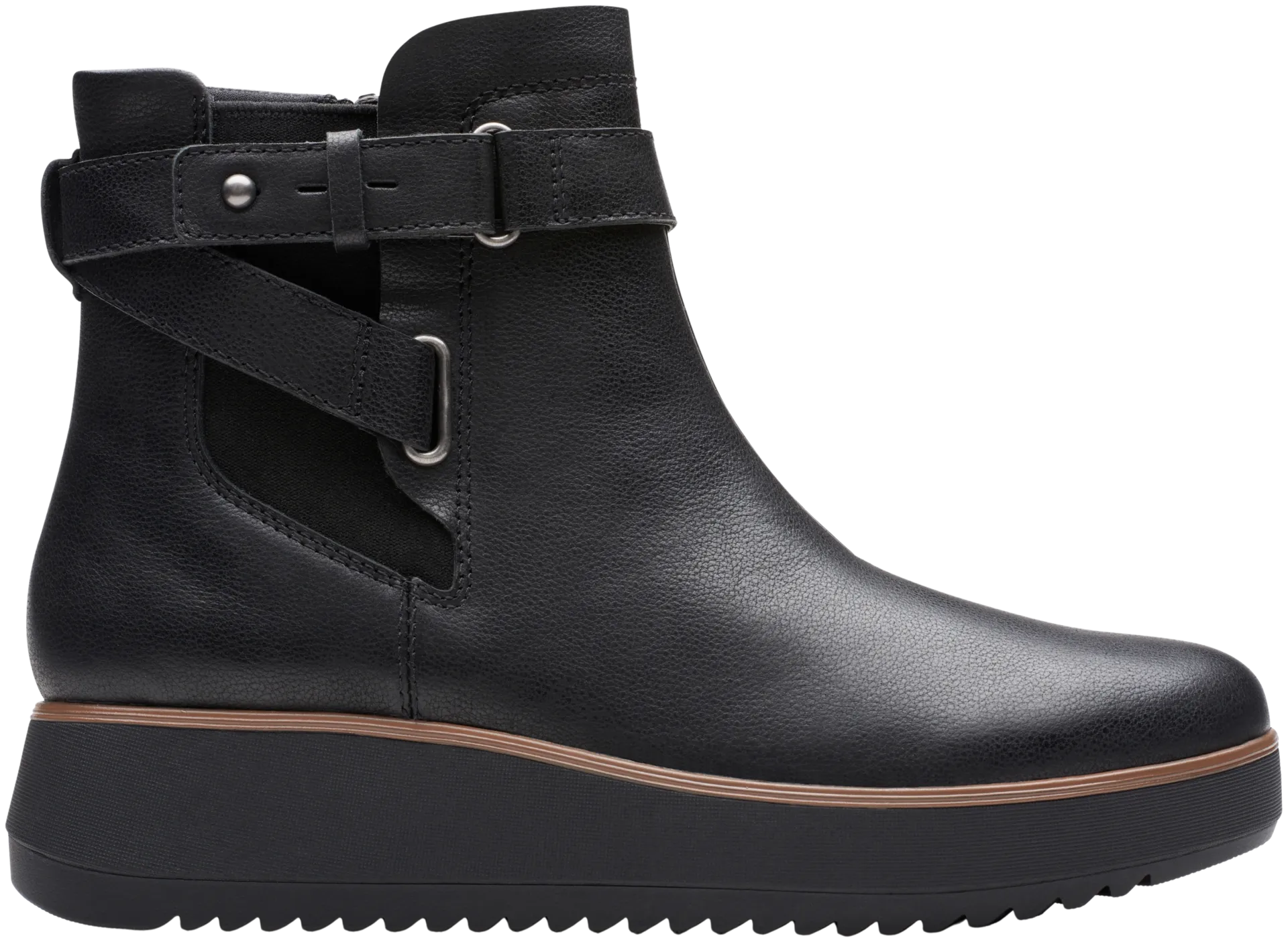 Clarks naisen nahkanilkkurit Zylah Faye - BLACK