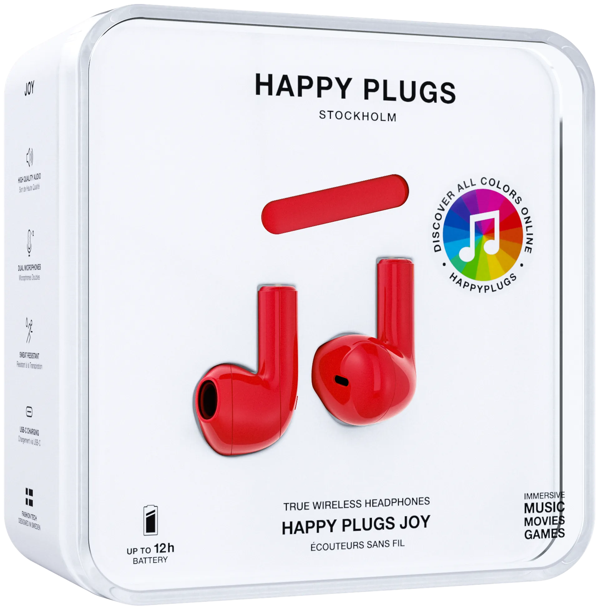 Happy Plugs Bluetooth nappikuulokkeet Joy punainen - 12